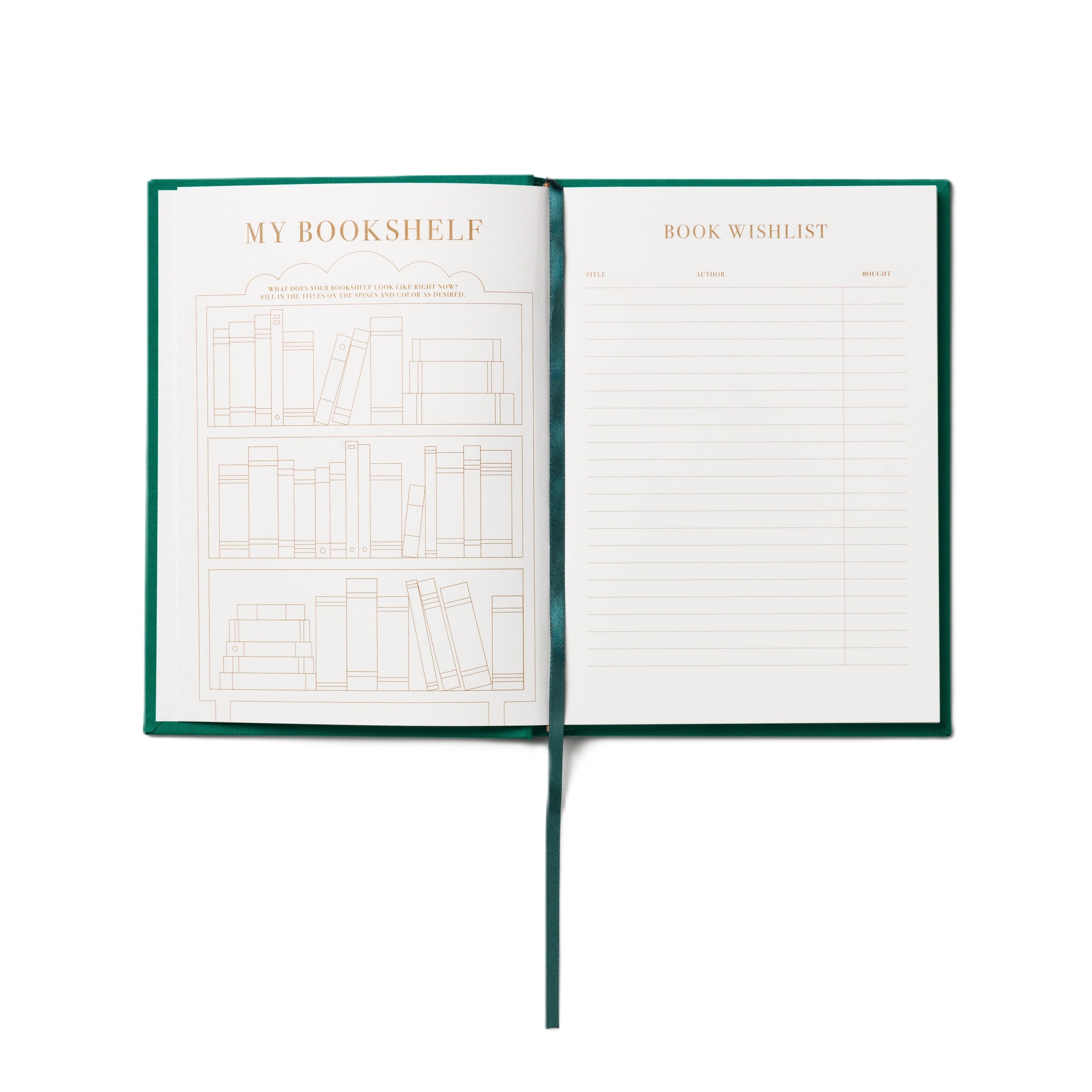 The Book Club Reading Journal Gray with Green