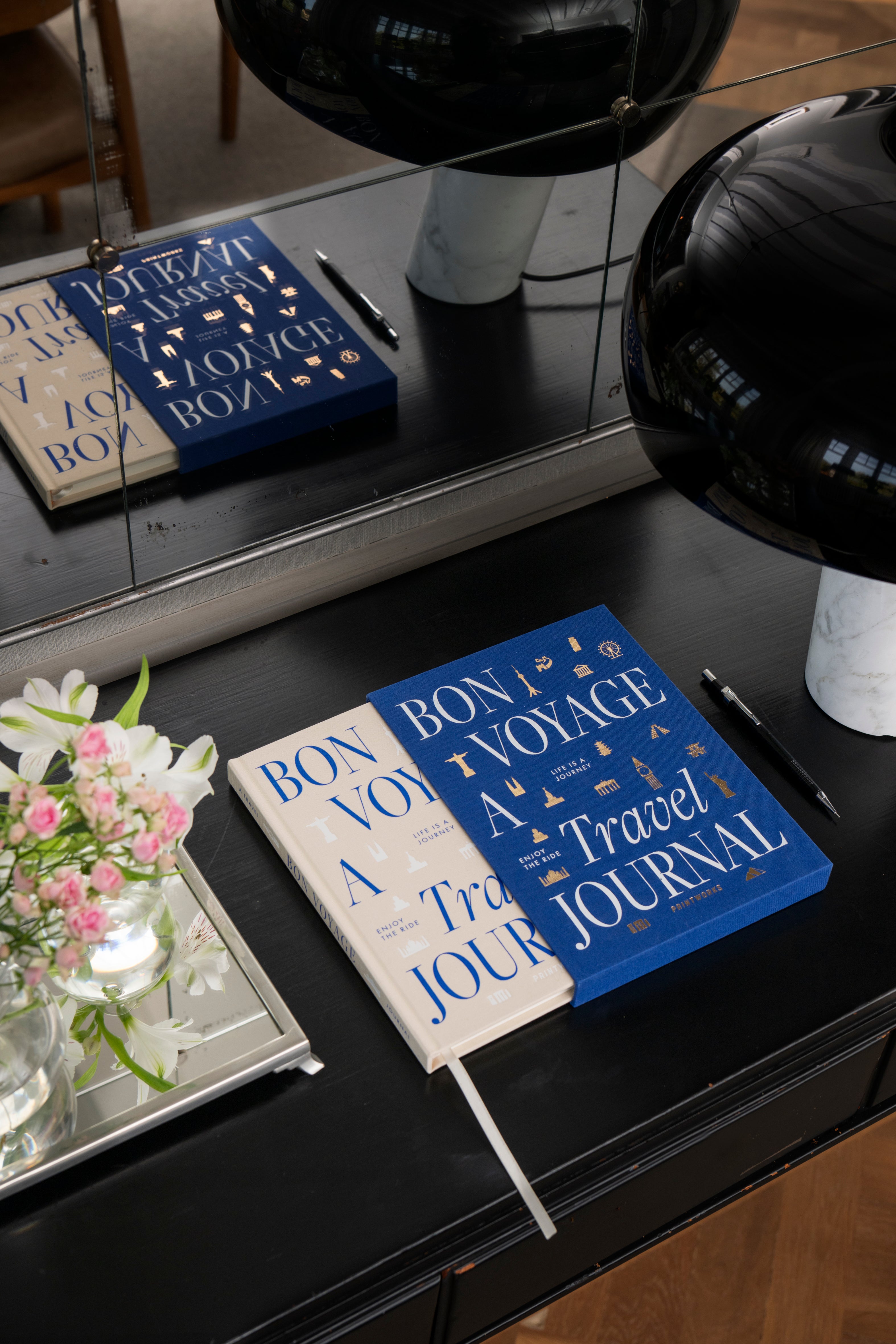 Cestovní deník TRAVEL JOURNAL modrý s béžovým