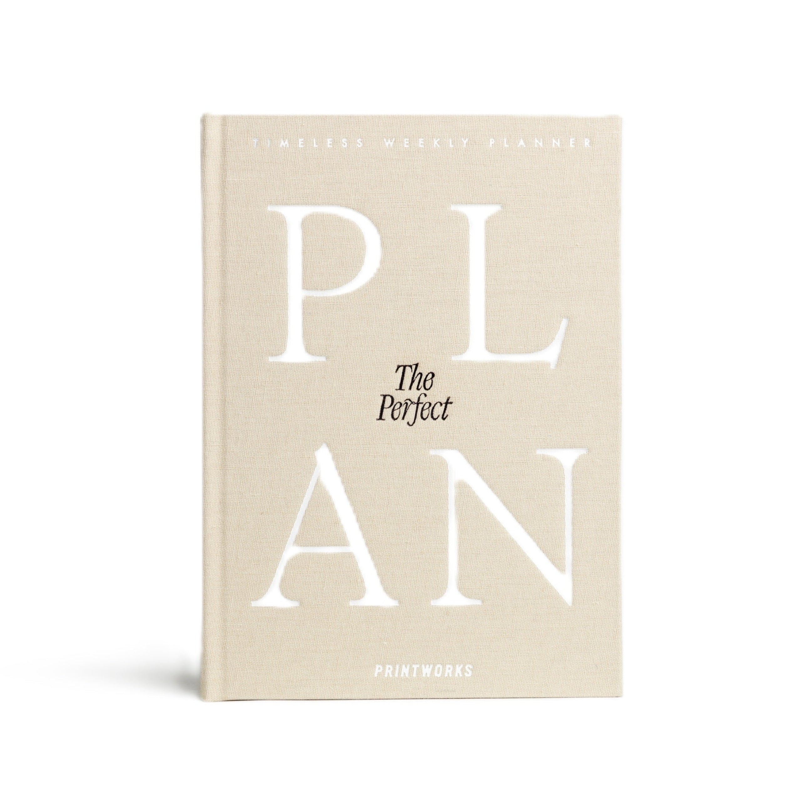 Týdenní plánovač THE PERFECT PLAN béžový s bílou