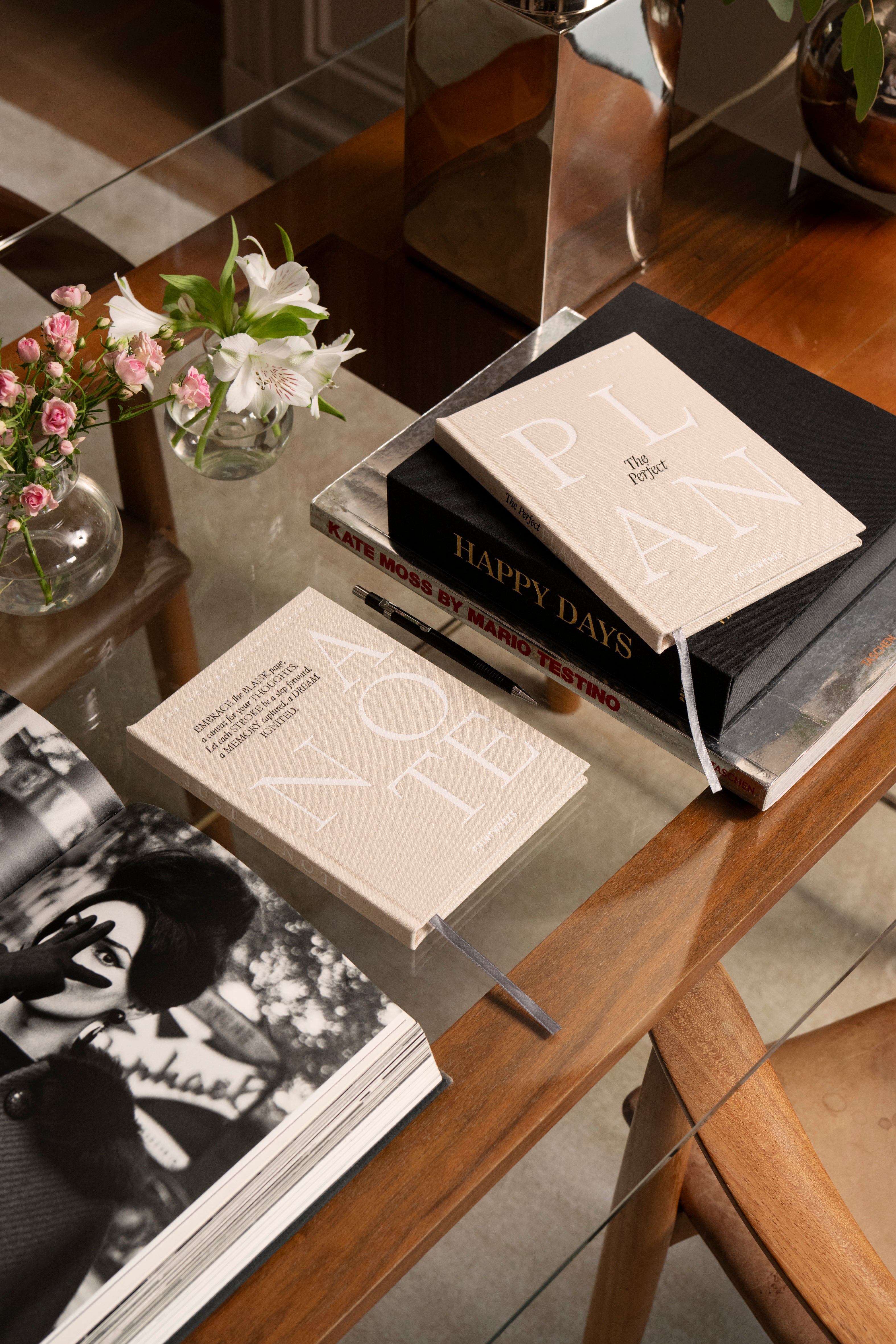 Týdenní plánovač THE PERFECT PLAN béžový s bílou