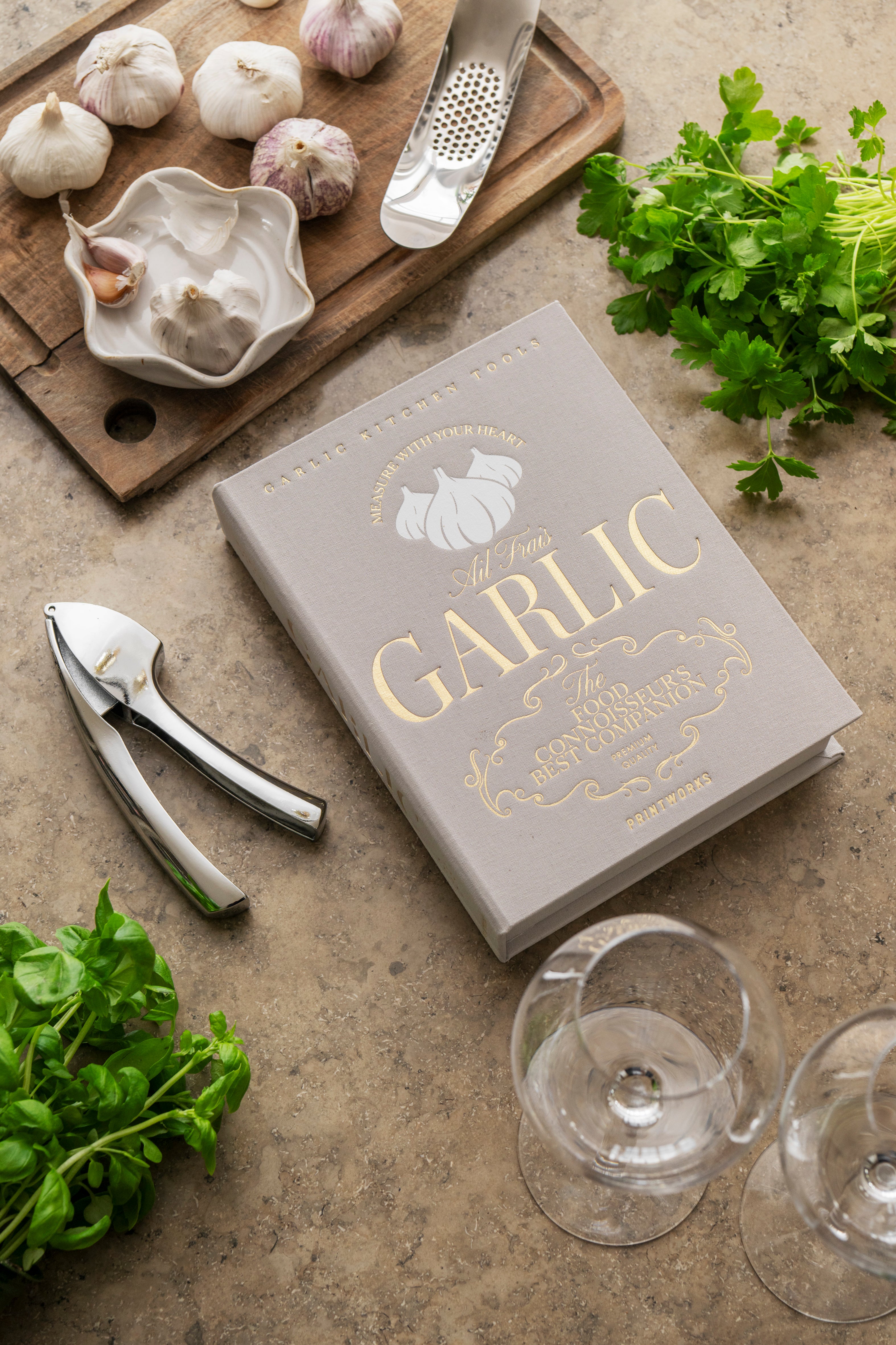 Sada na česnek GARLIC TOOLS šedá