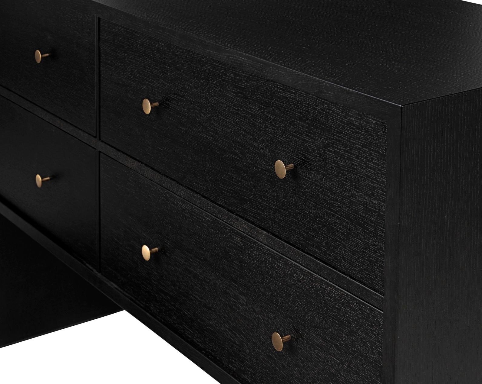 PRIVATE chest of drawers black oak veneer