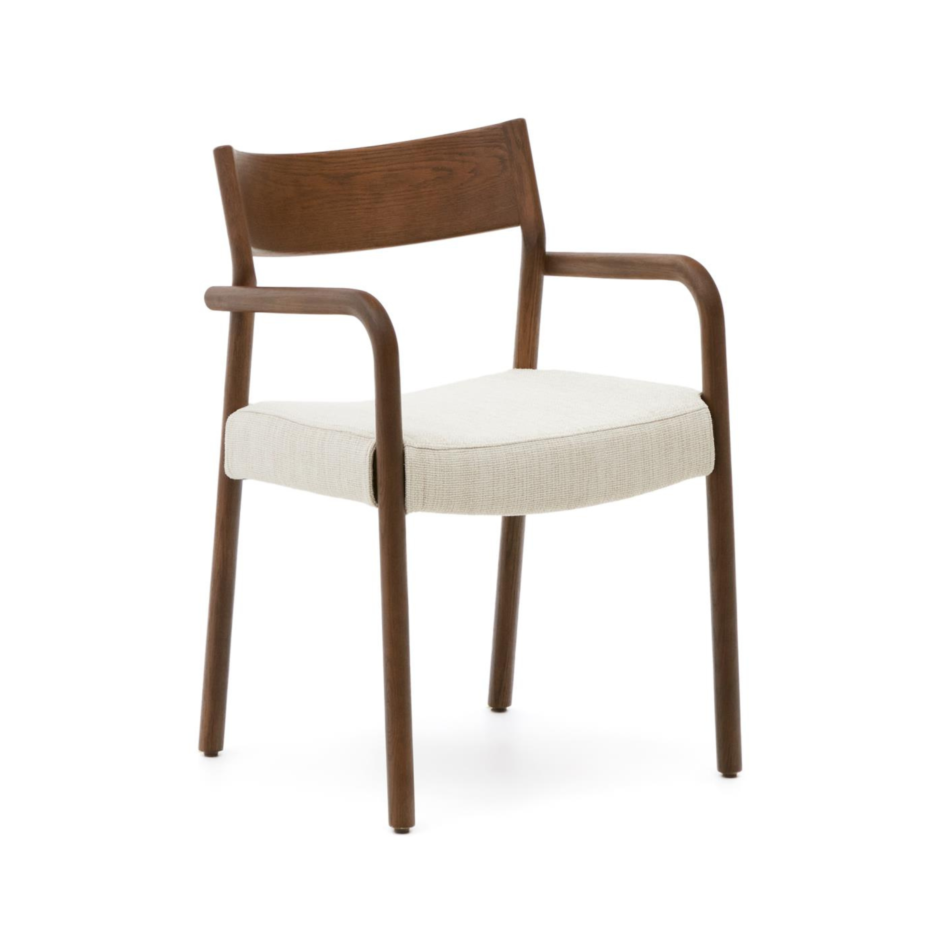 Židle FALCONERA béžový šenil s tmavým dubovým podstavcem