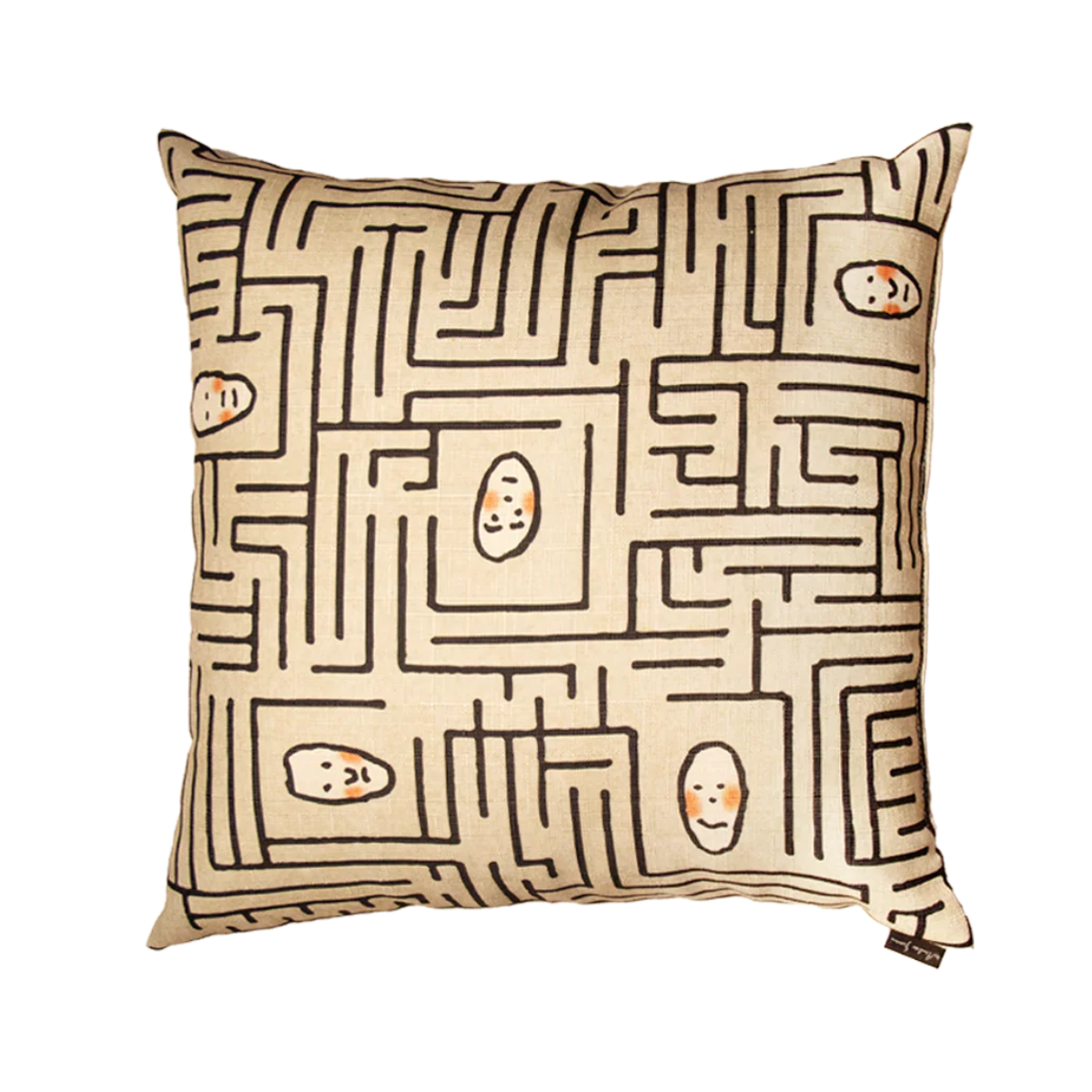 Reversible cushion PRICKLY PEAR beige