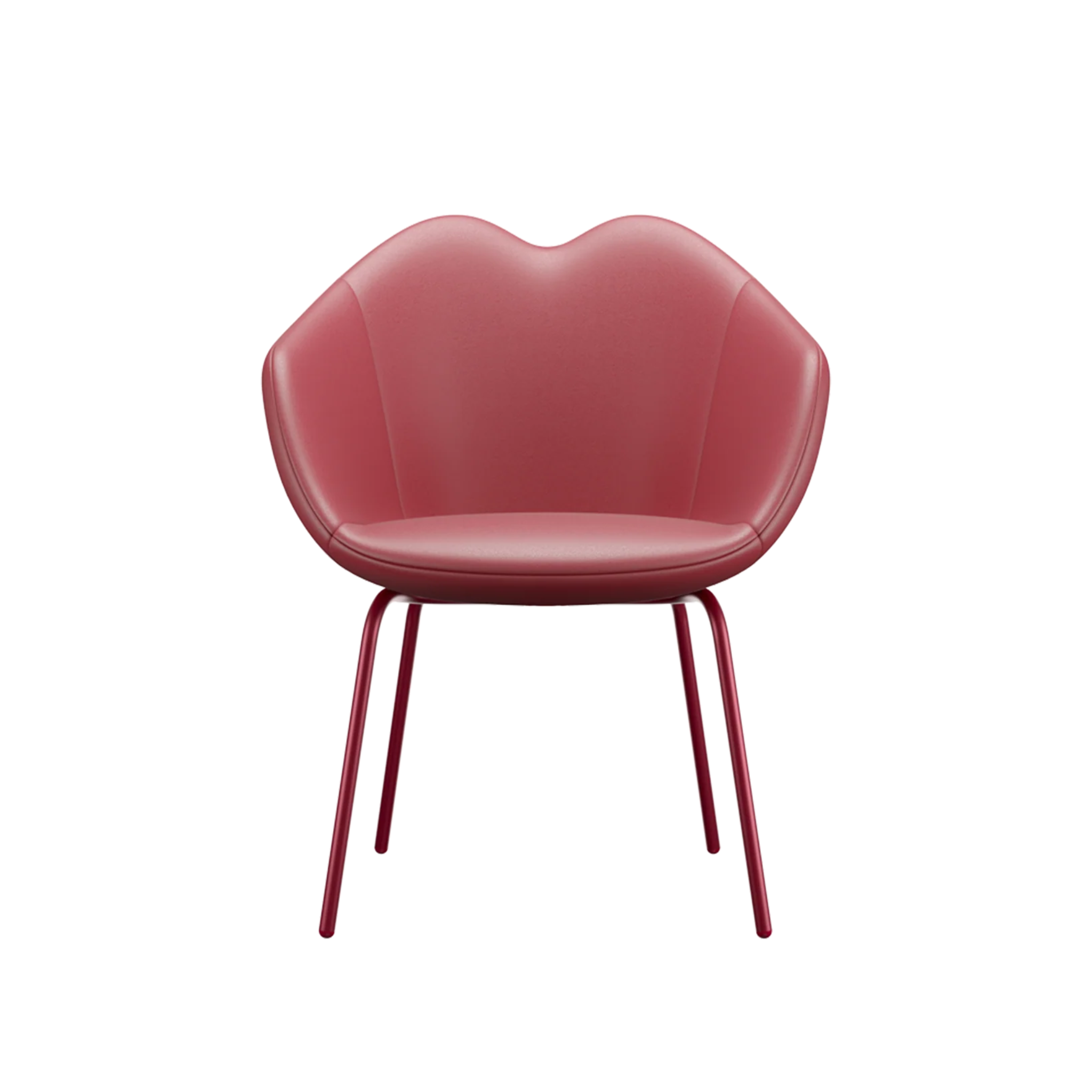 XOXO red leather armchair