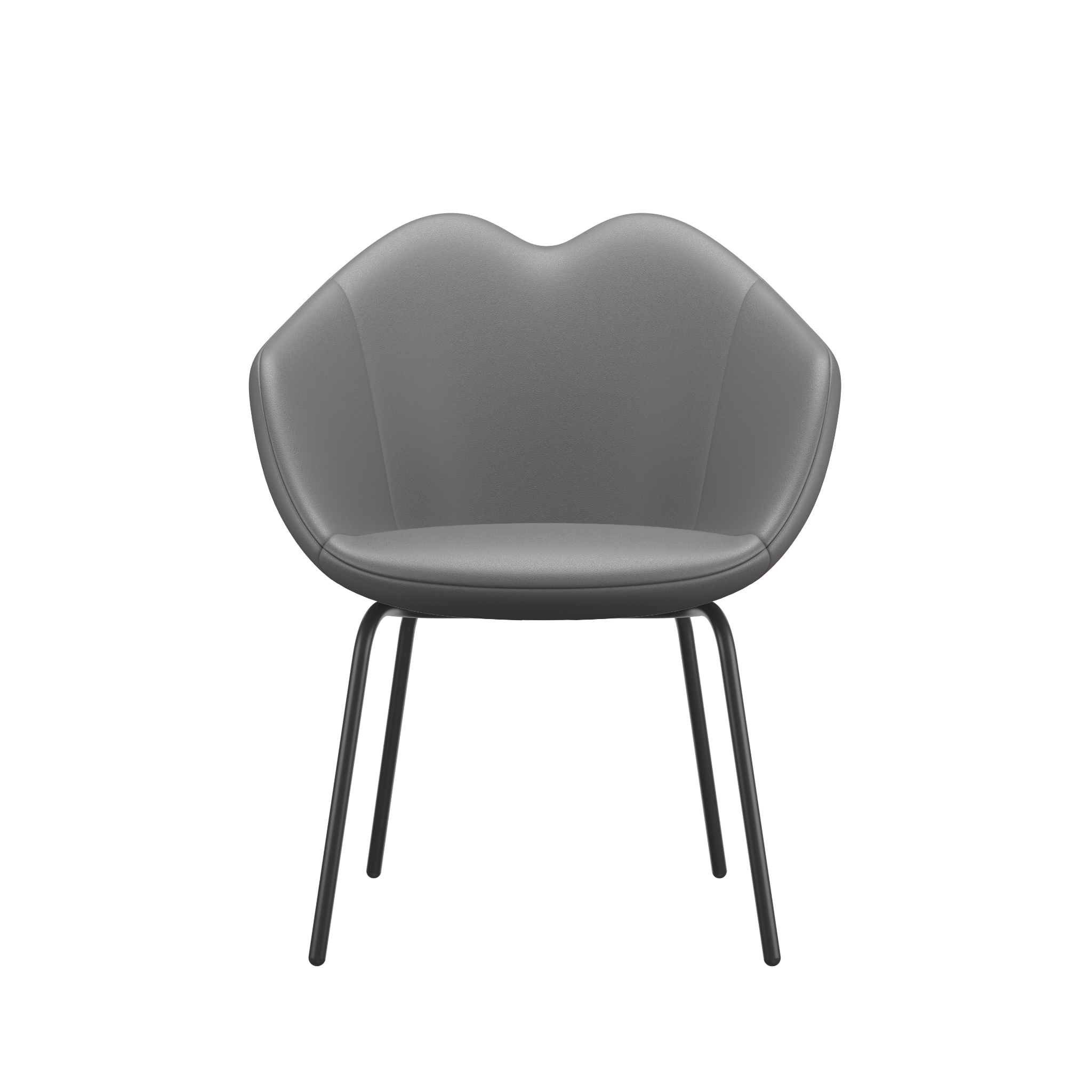 XOXO Dark Gray Leather Armchair