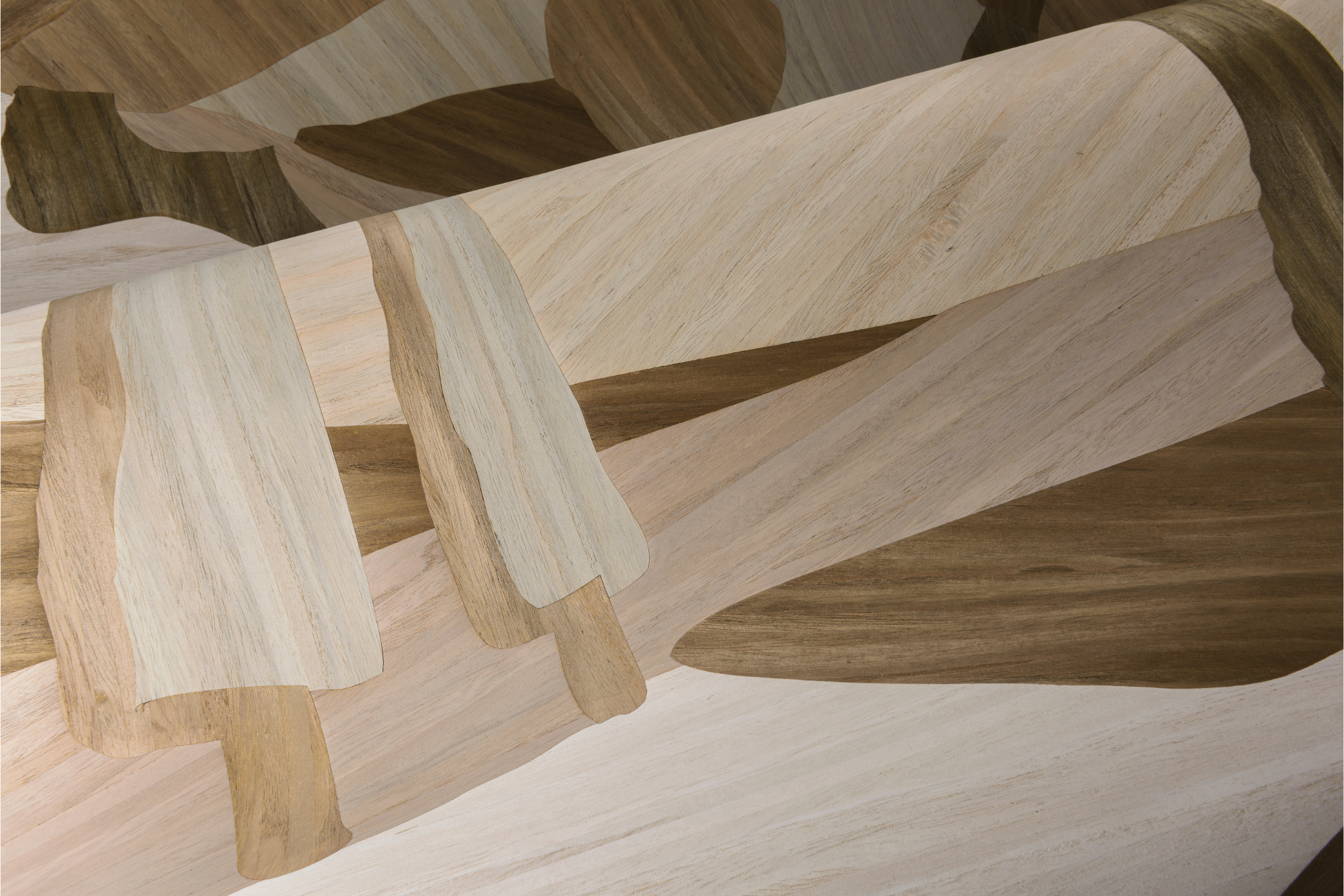 Nástěnná dekorace z dýhy POD PLATANEM hnědá