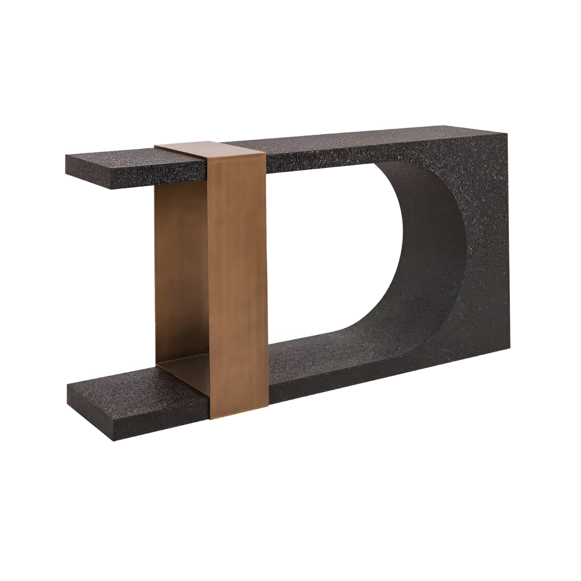 BAZEL console black with copper