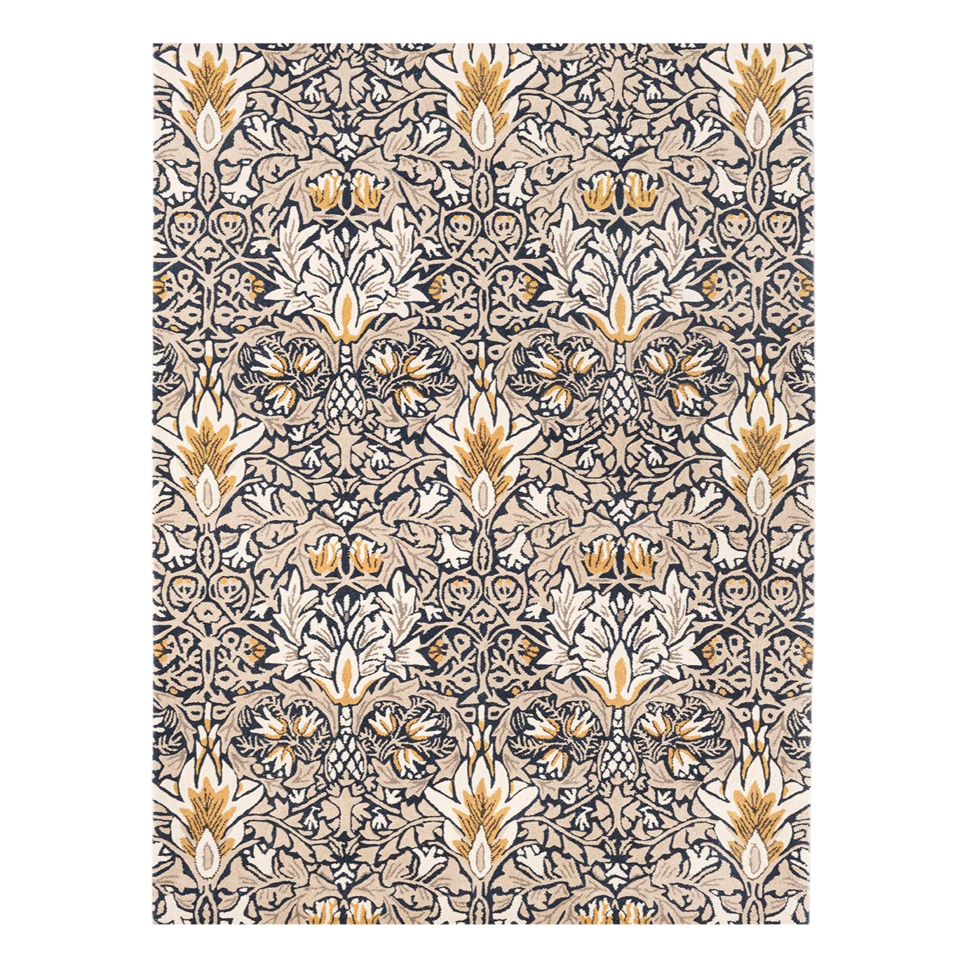 Snakeshead Indigo beige-navy blue rug