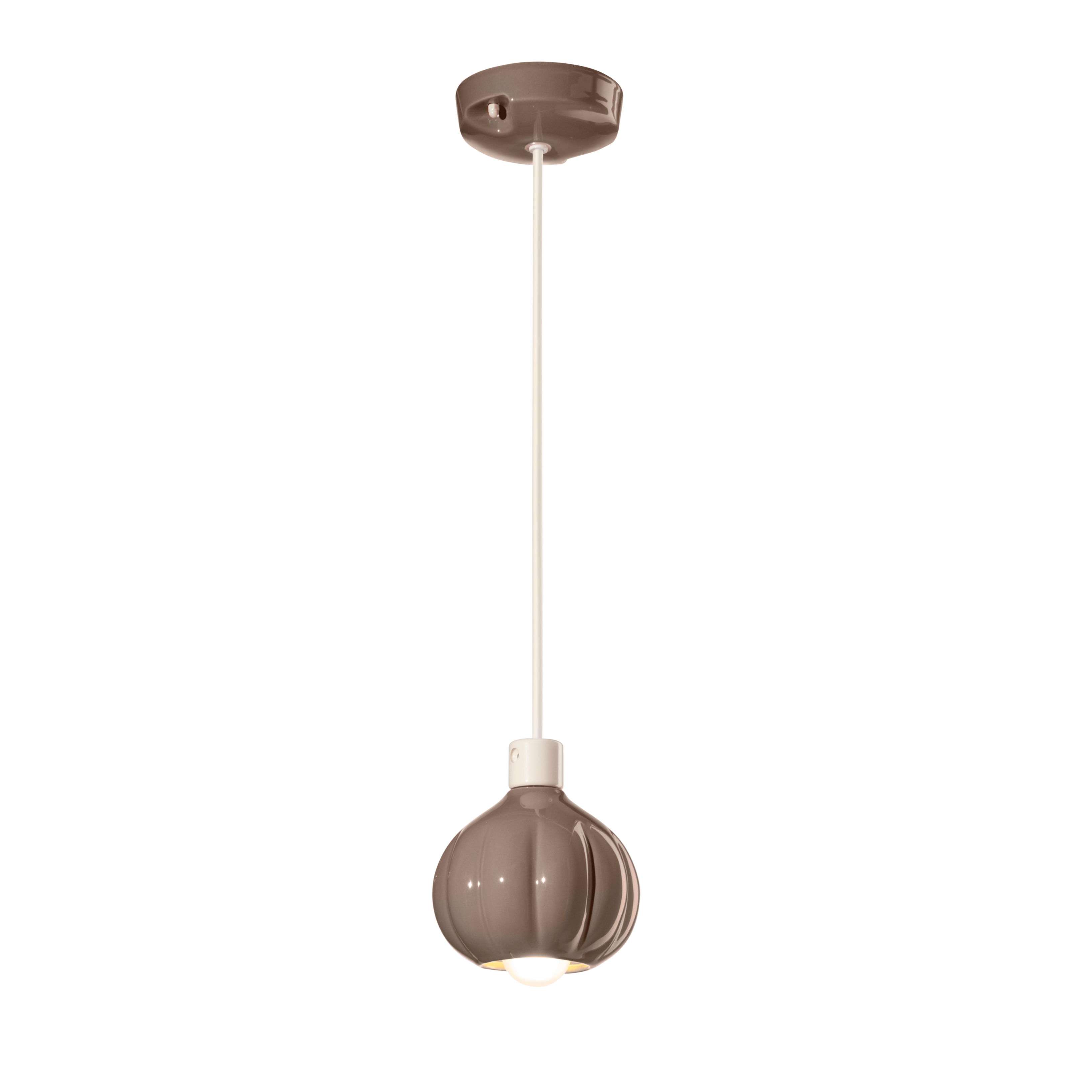 AFOXÉ ceramic pendant lamp in mocha