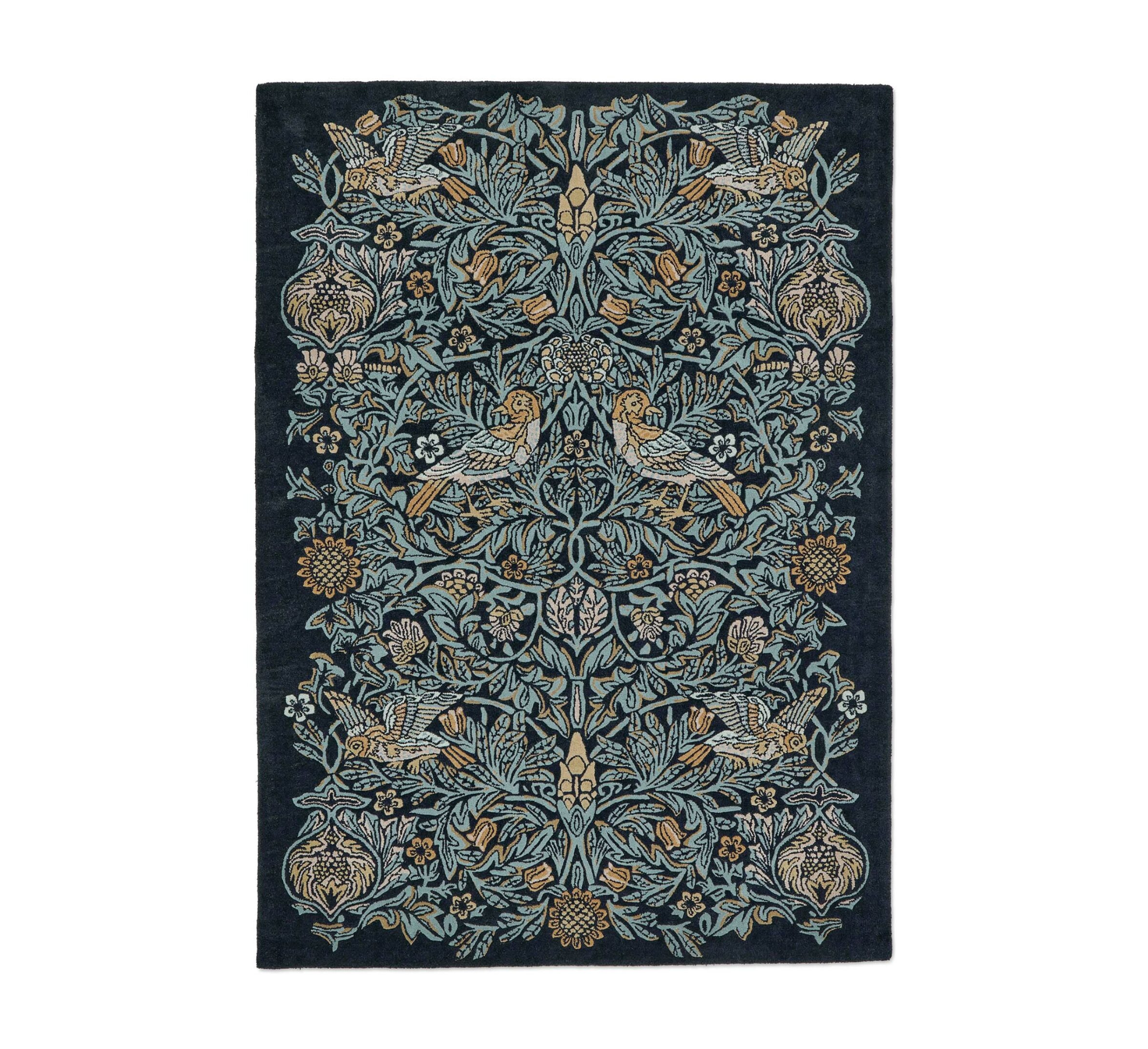 MOrew rug - bird webb’s blue navy blue