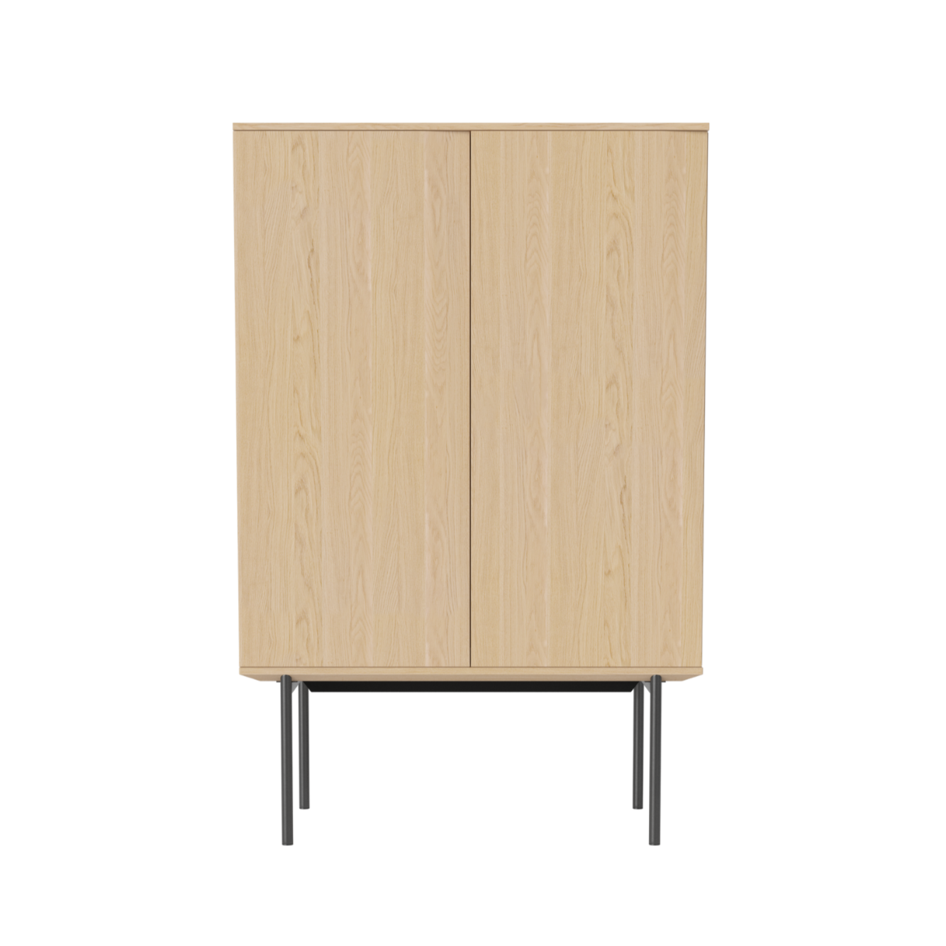 Skříňka SILENT bělené dubové dřevo se ocelovým podstavcem