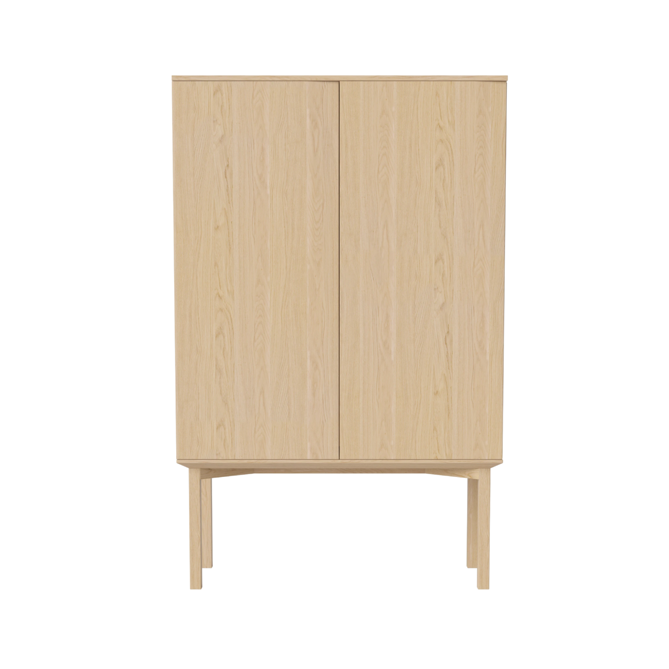 Skříňka SILENT bělené dubové dřevo s dřevěným podstavcem