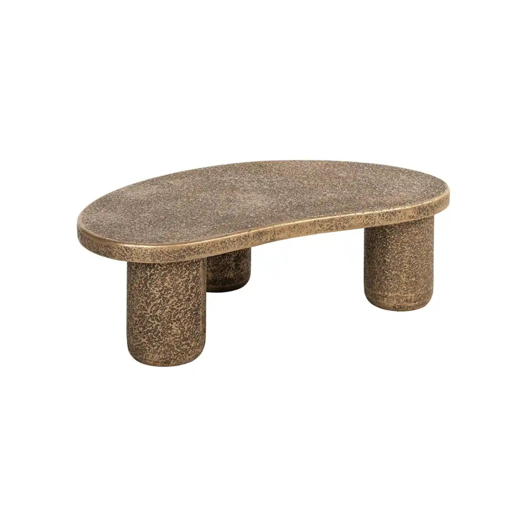 KENOBI distressed gold coffee table