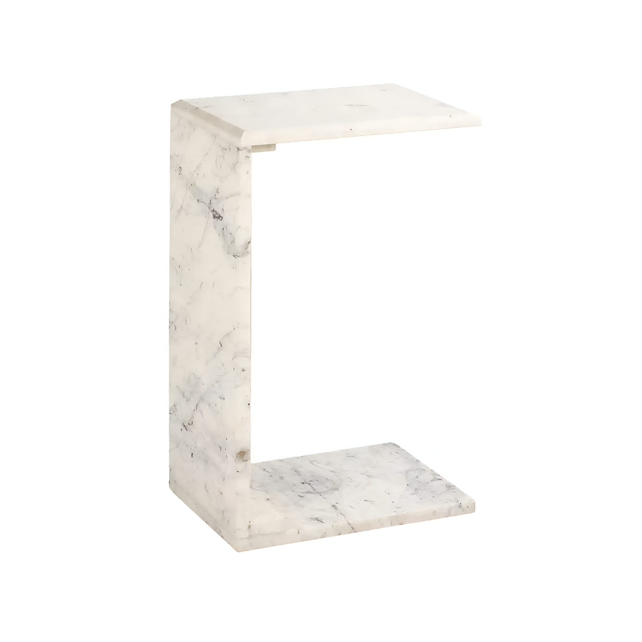 TOVEK Side Table White Marble