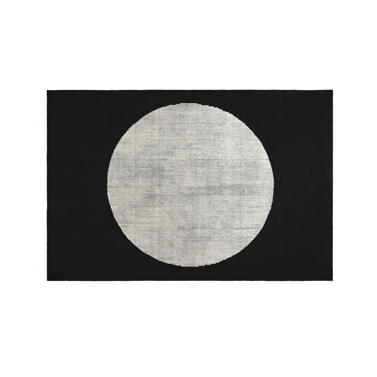 DISC rug black with white