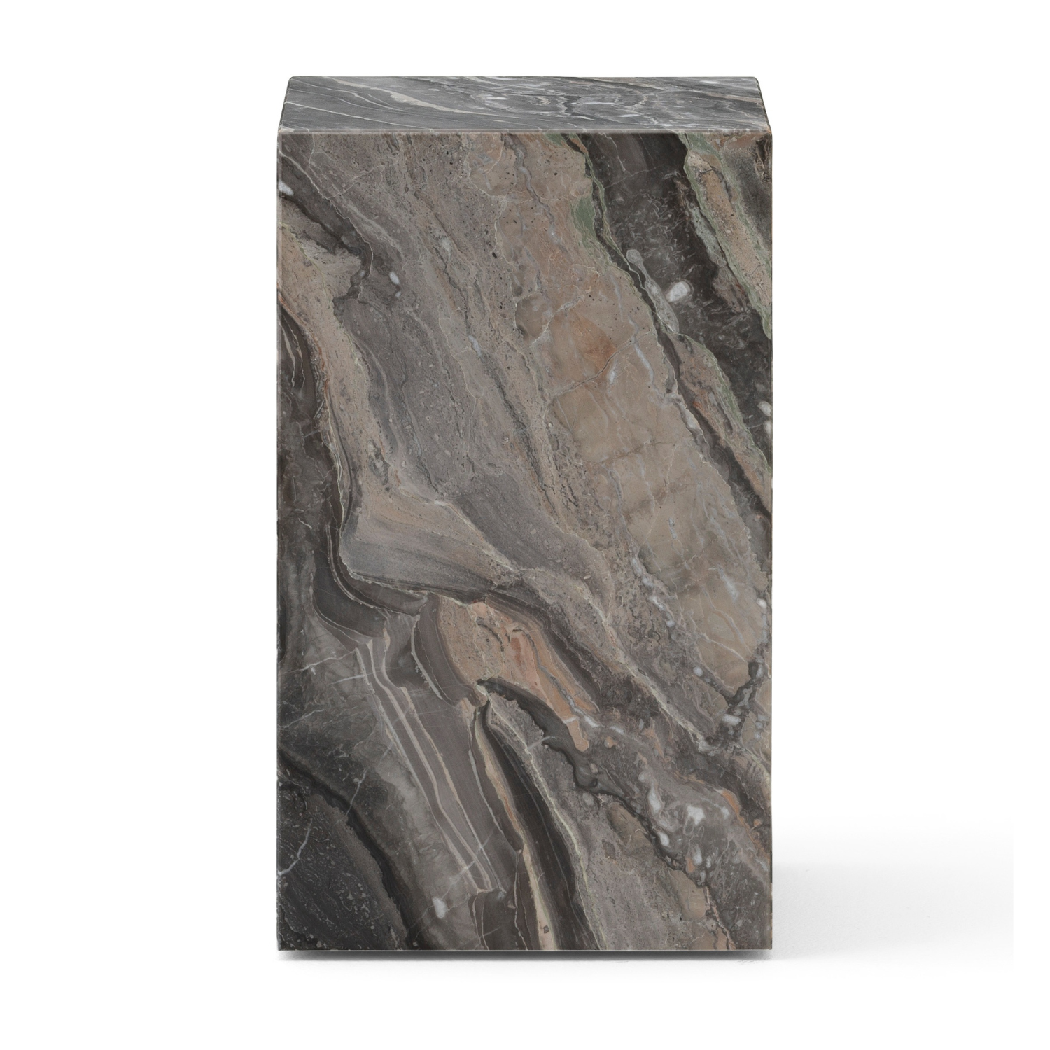 Boční stolek PLINTH šedý mramor