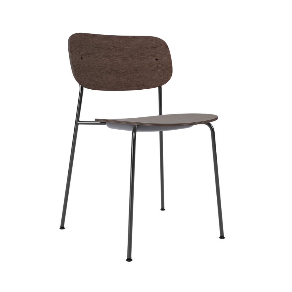 CO Chair dark oak veneer with black base