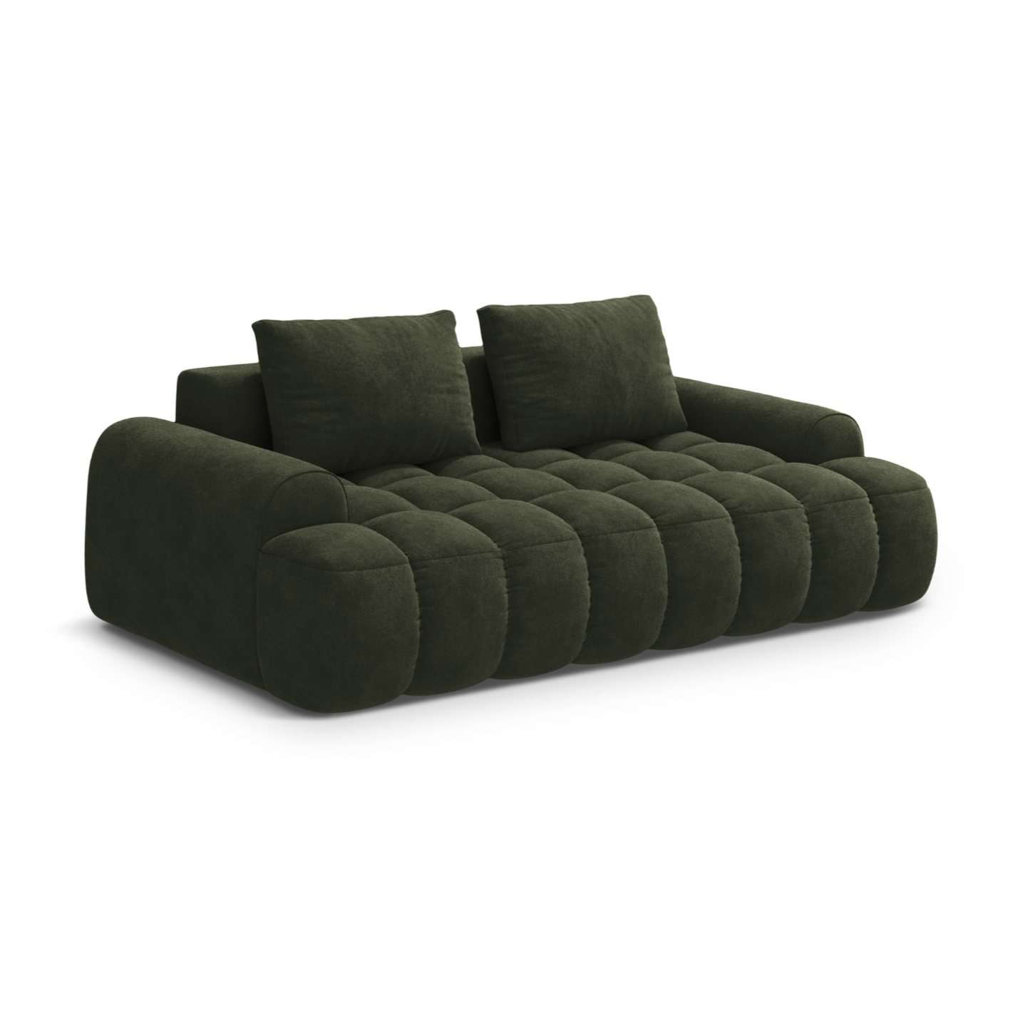 Velvet 3-Seater Sofa LINZ Green