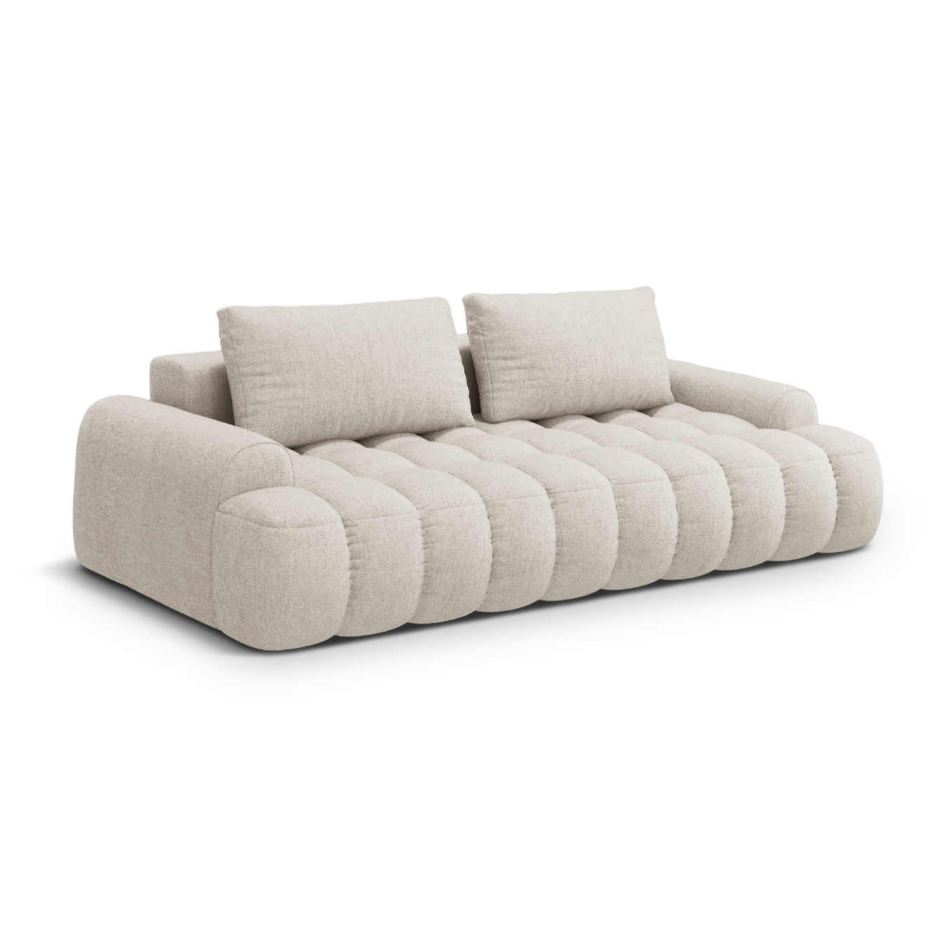 Pohovka s funkcí spaní pro 4 osoby LINZ krémová