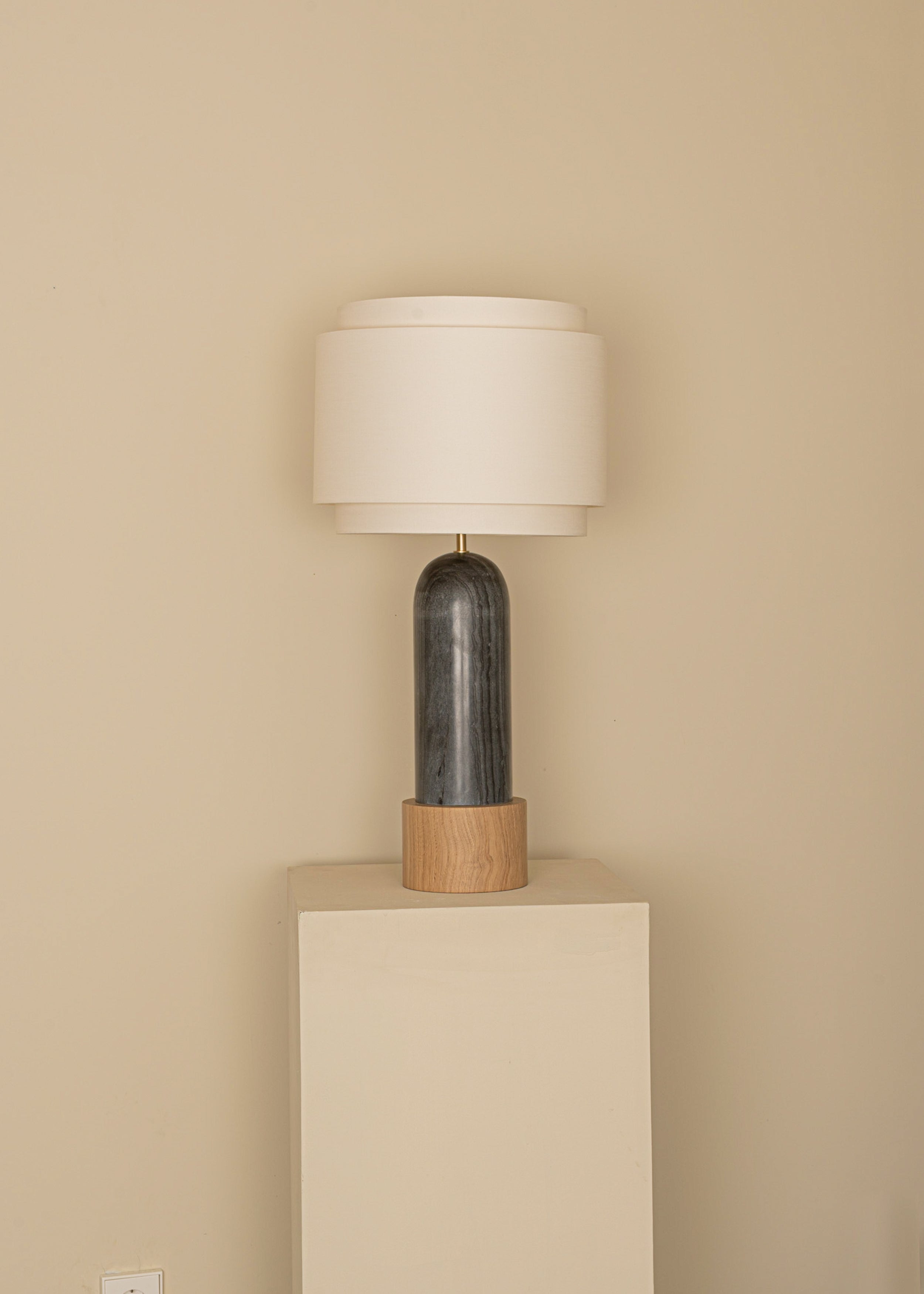 PURA KELO DOUBLE Table Lamp Black Marble