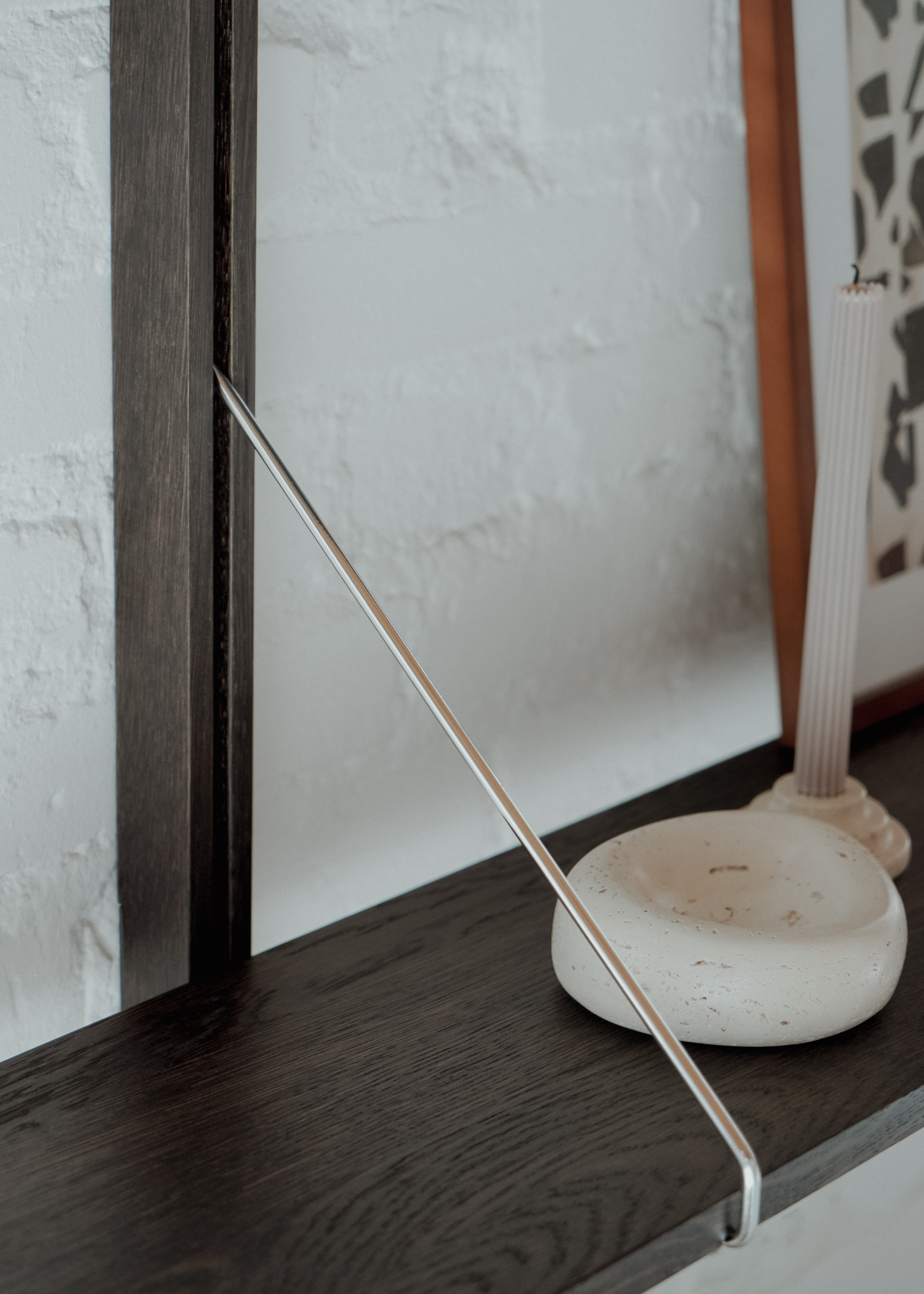 Wall Shelf RODD ebony oak wood