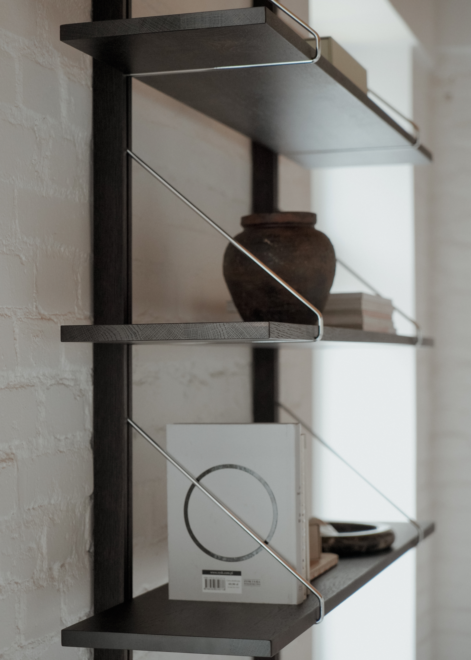 Wall Shelf RODD ebony oak wood