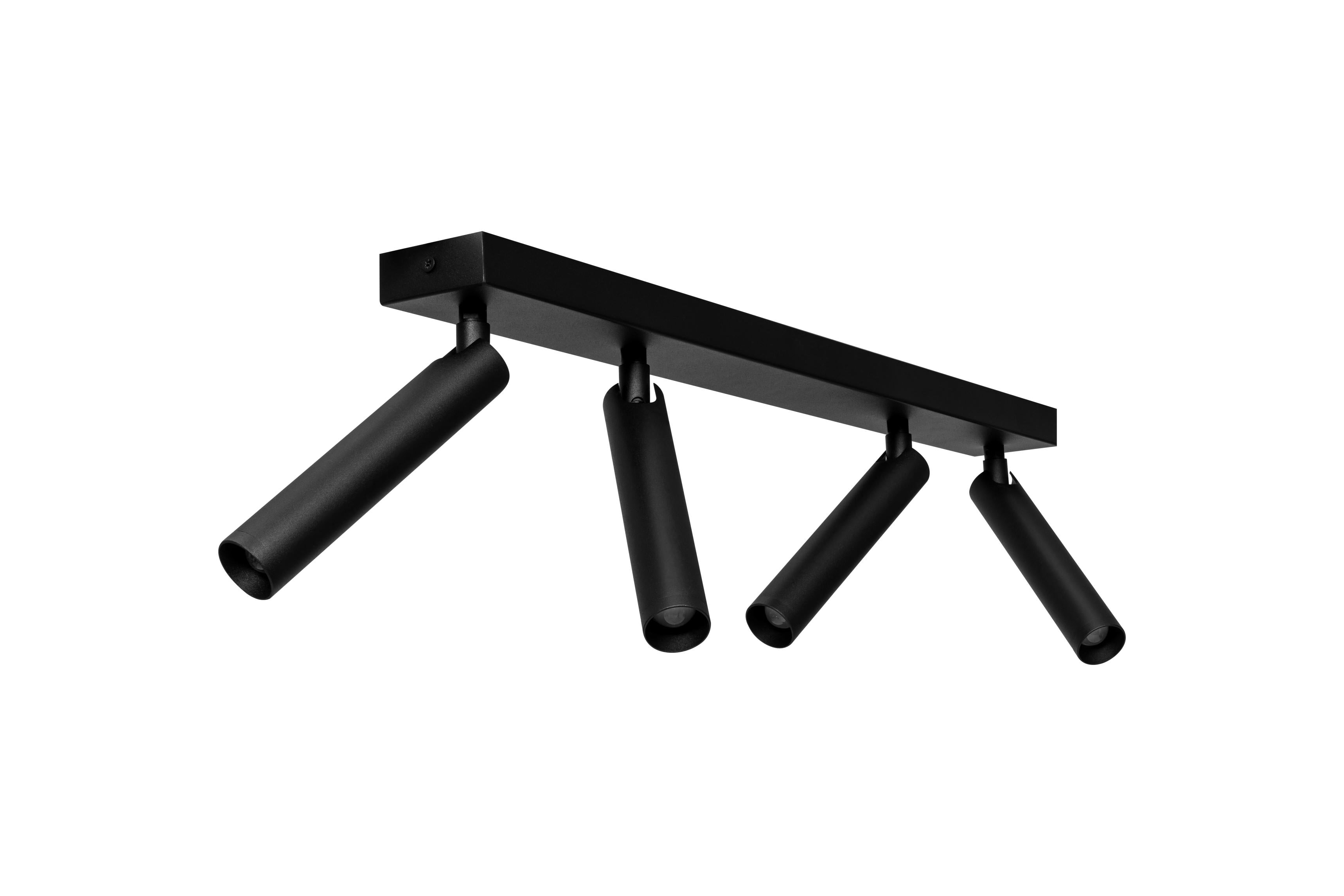 ROLL 4 Black Ceiling Lamp