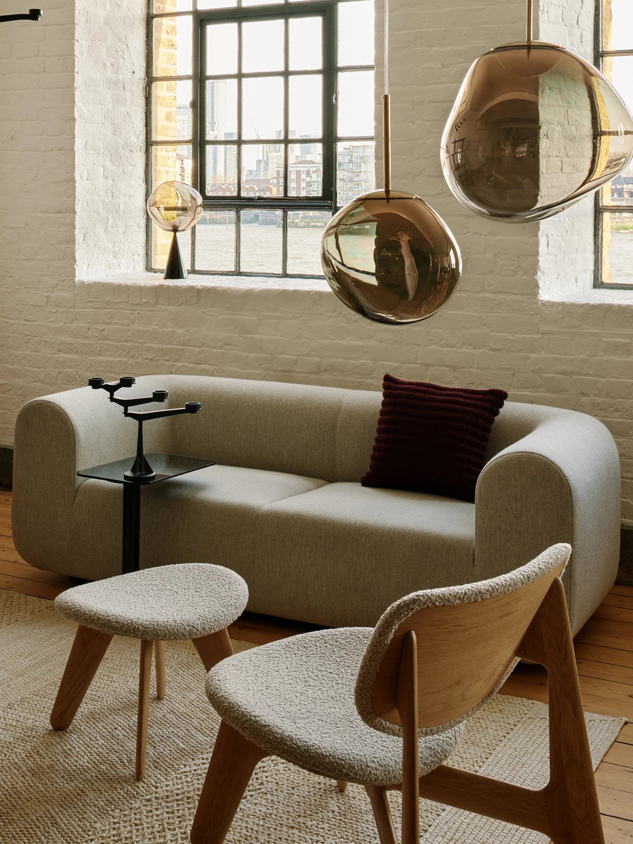 Polštář RIDGE burgundský