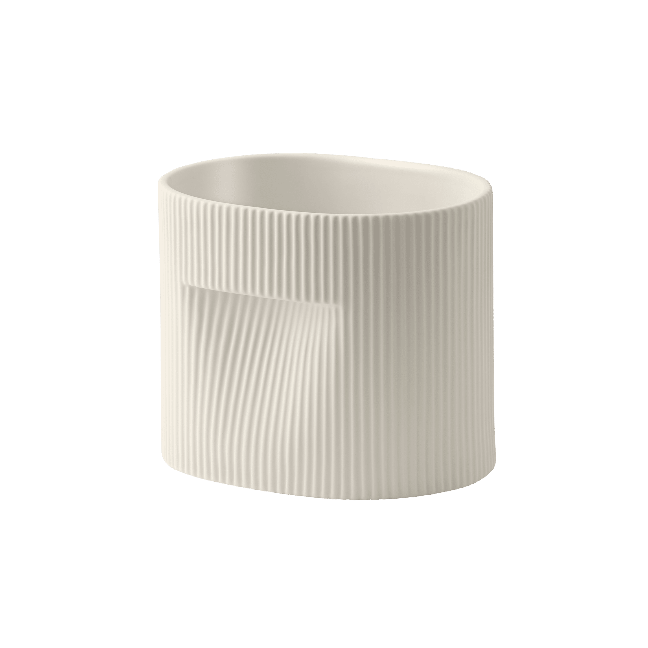 Ridge Pot Broken White