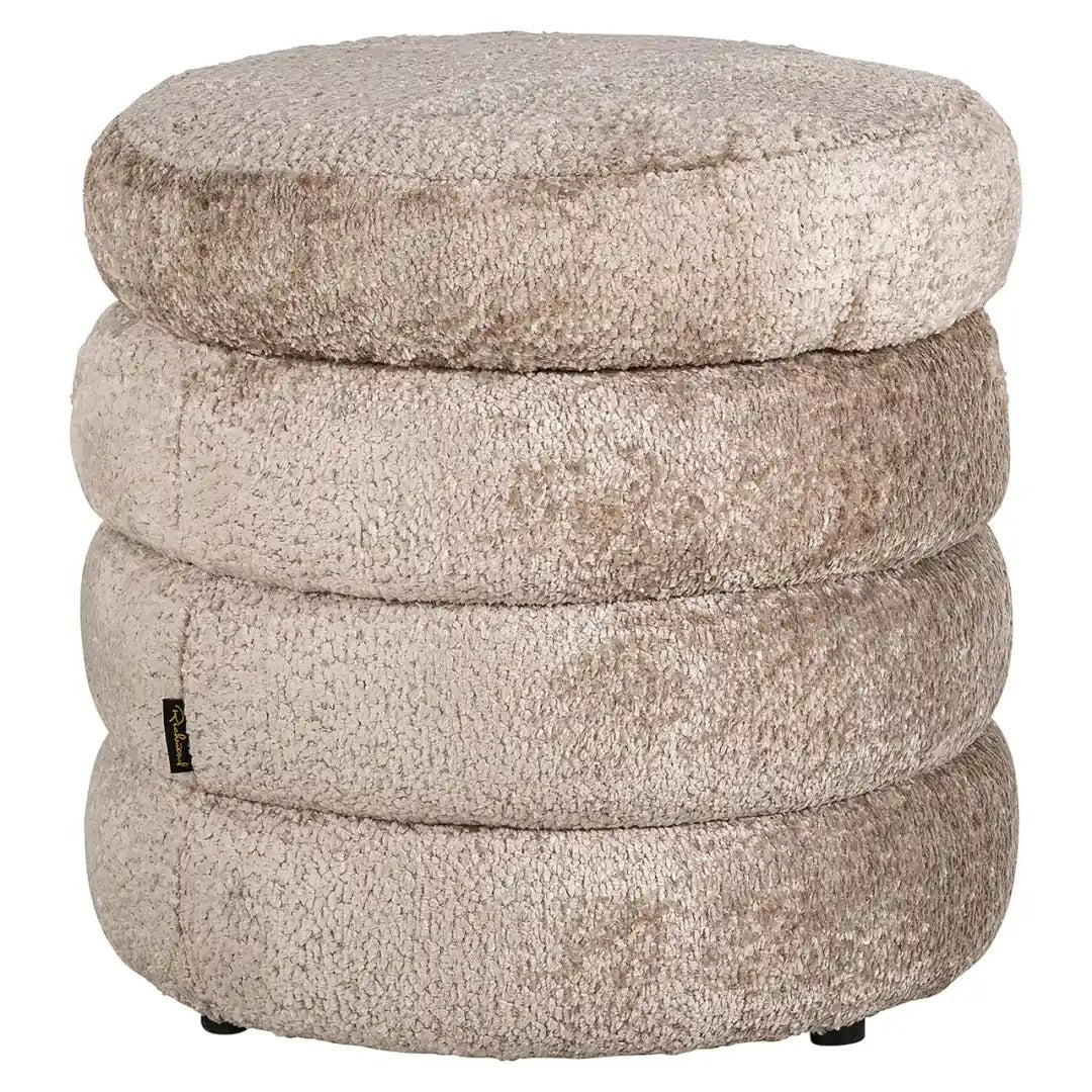 Adele Beige Storage Ottoman