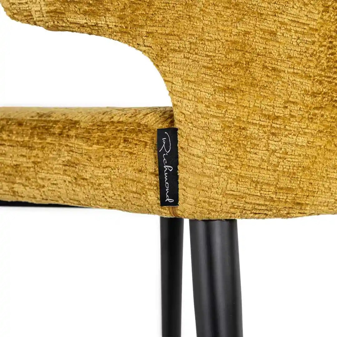 Hoker barowy TAYLOR żółty z czarną podstawą