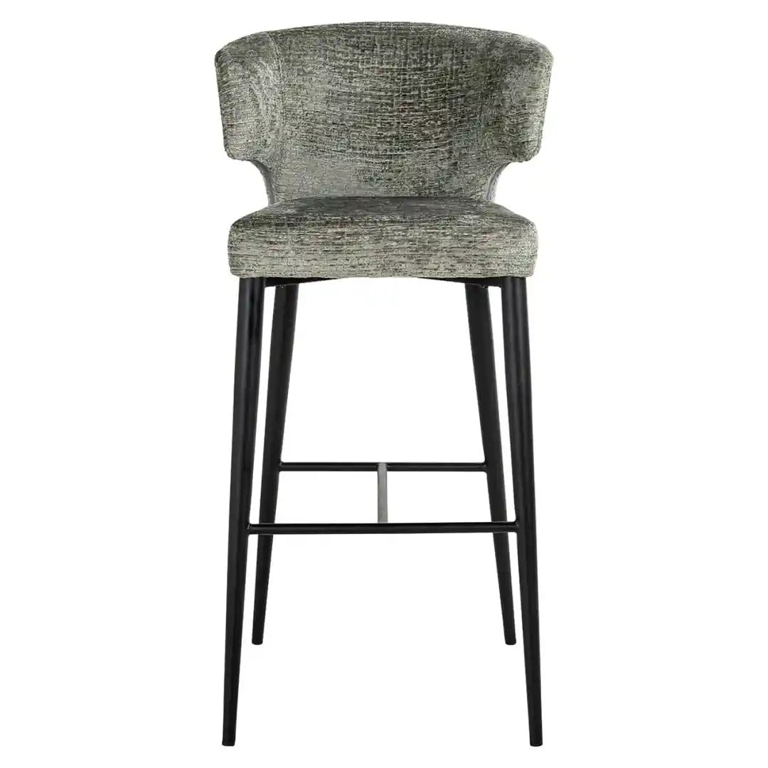 TAYLOR gray bar stool with black base