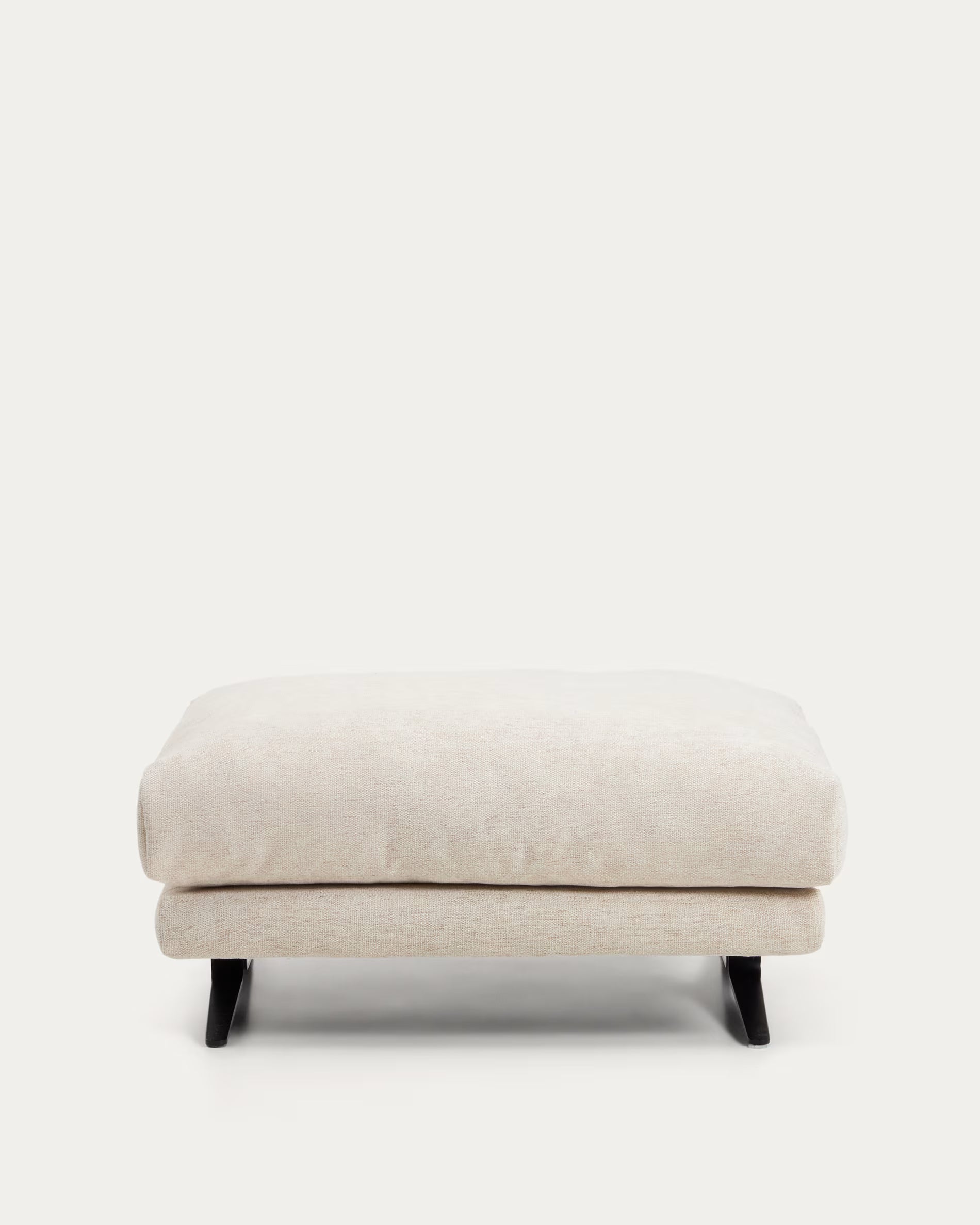 VELIRO Beige Footrest with Black Base