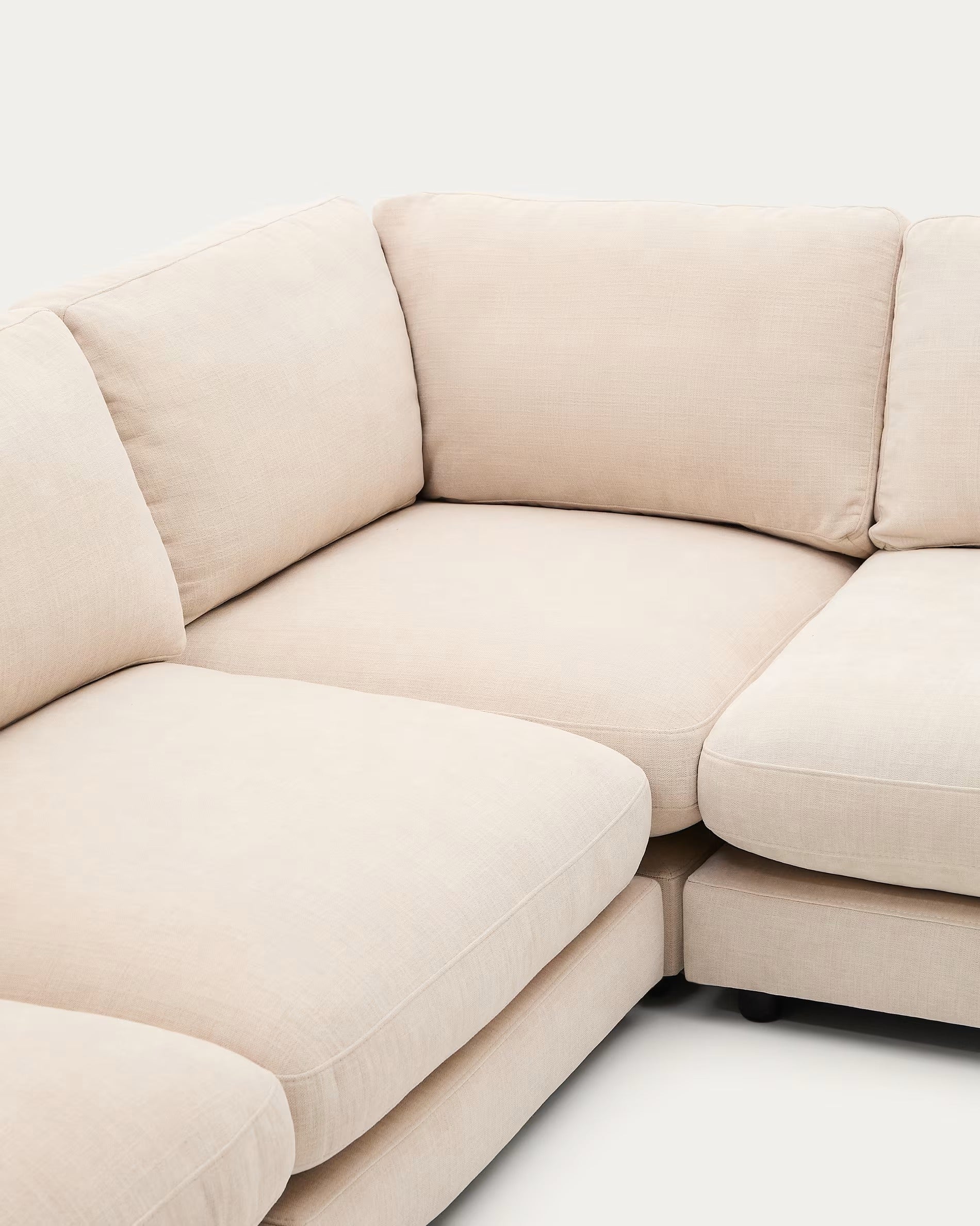 GALA beige chenille corner sofa