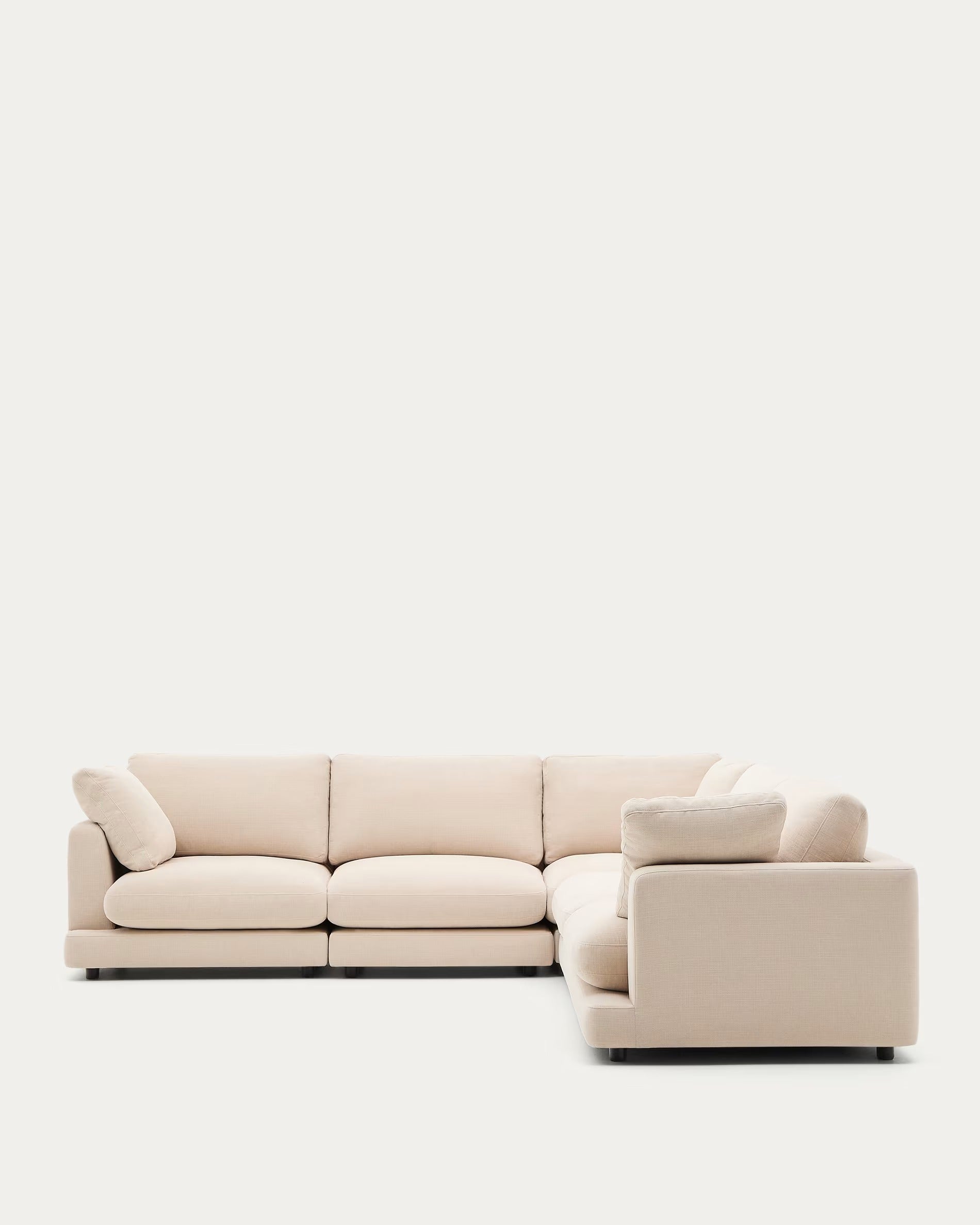 GALA beige chenille corner sofa