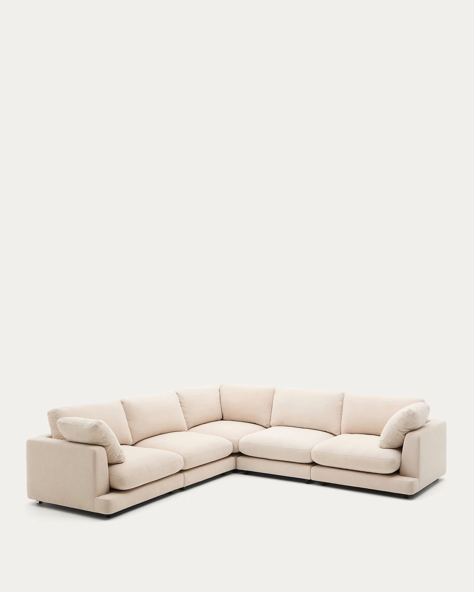 GALA beige chenille corner sofa