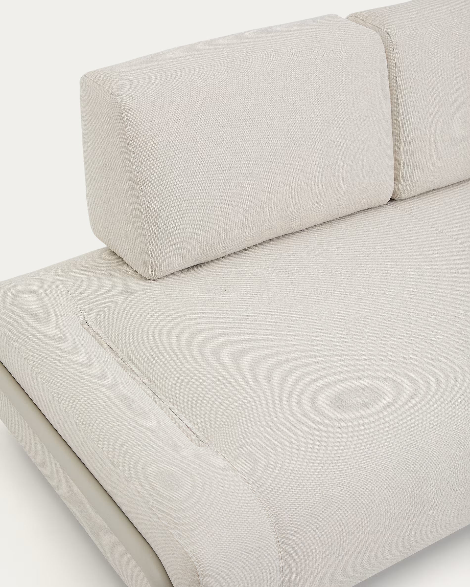 Modulární pohovka pro 2 osoby COMPO béžová s béžovým podstavcem