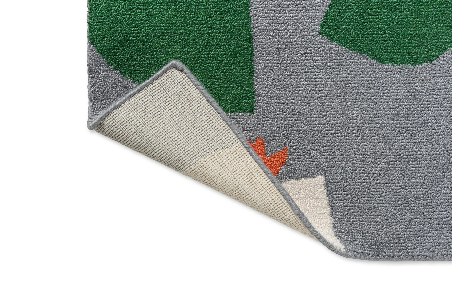 Outdoor rug ROSEHIP gray with beige flowers