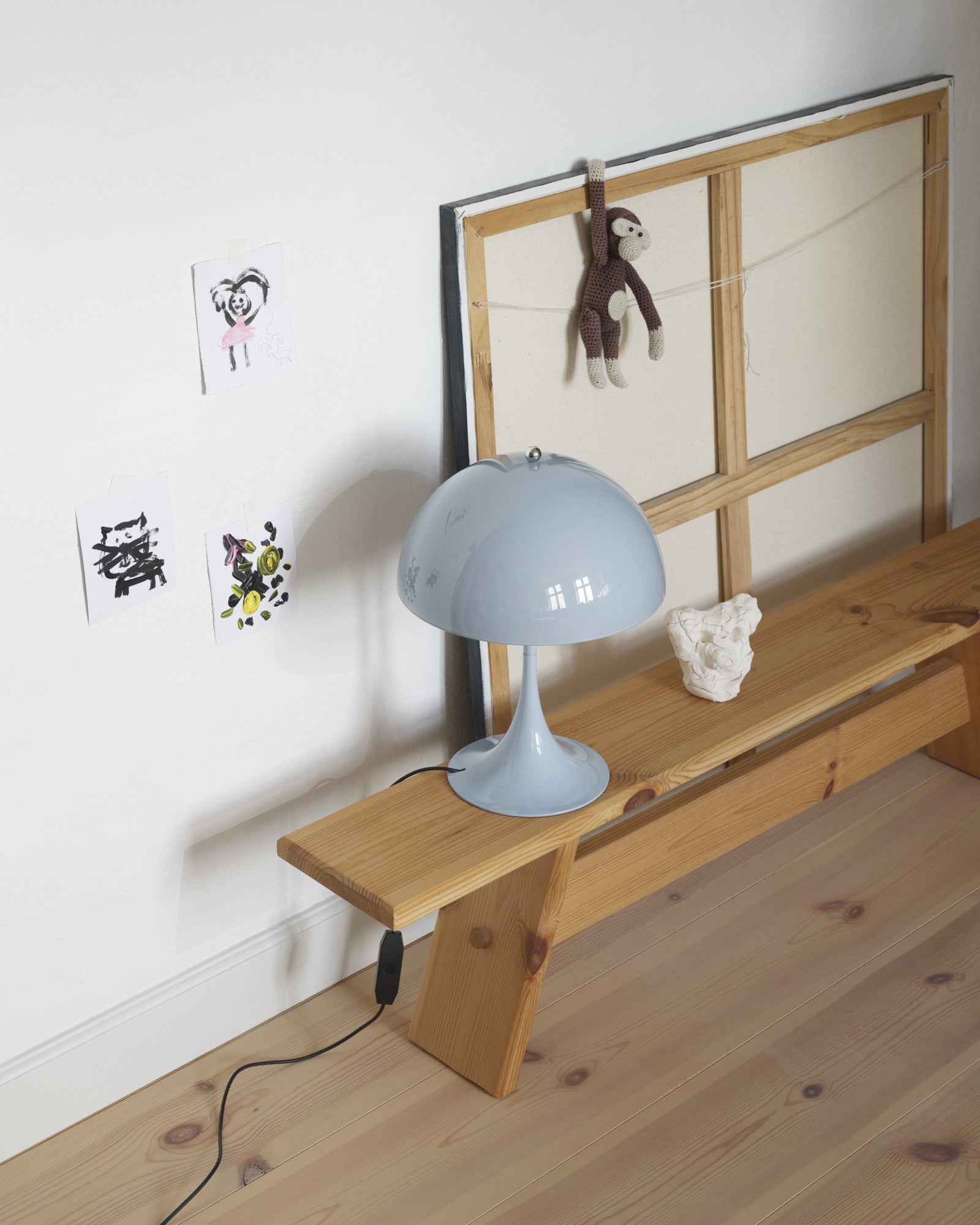 Přenosná lampa PANTHELLA 250 modrý opál