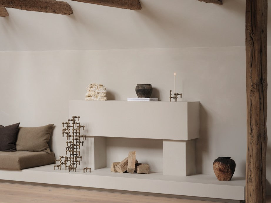 STOFF NAGEL Candle Holder Brushed Brass