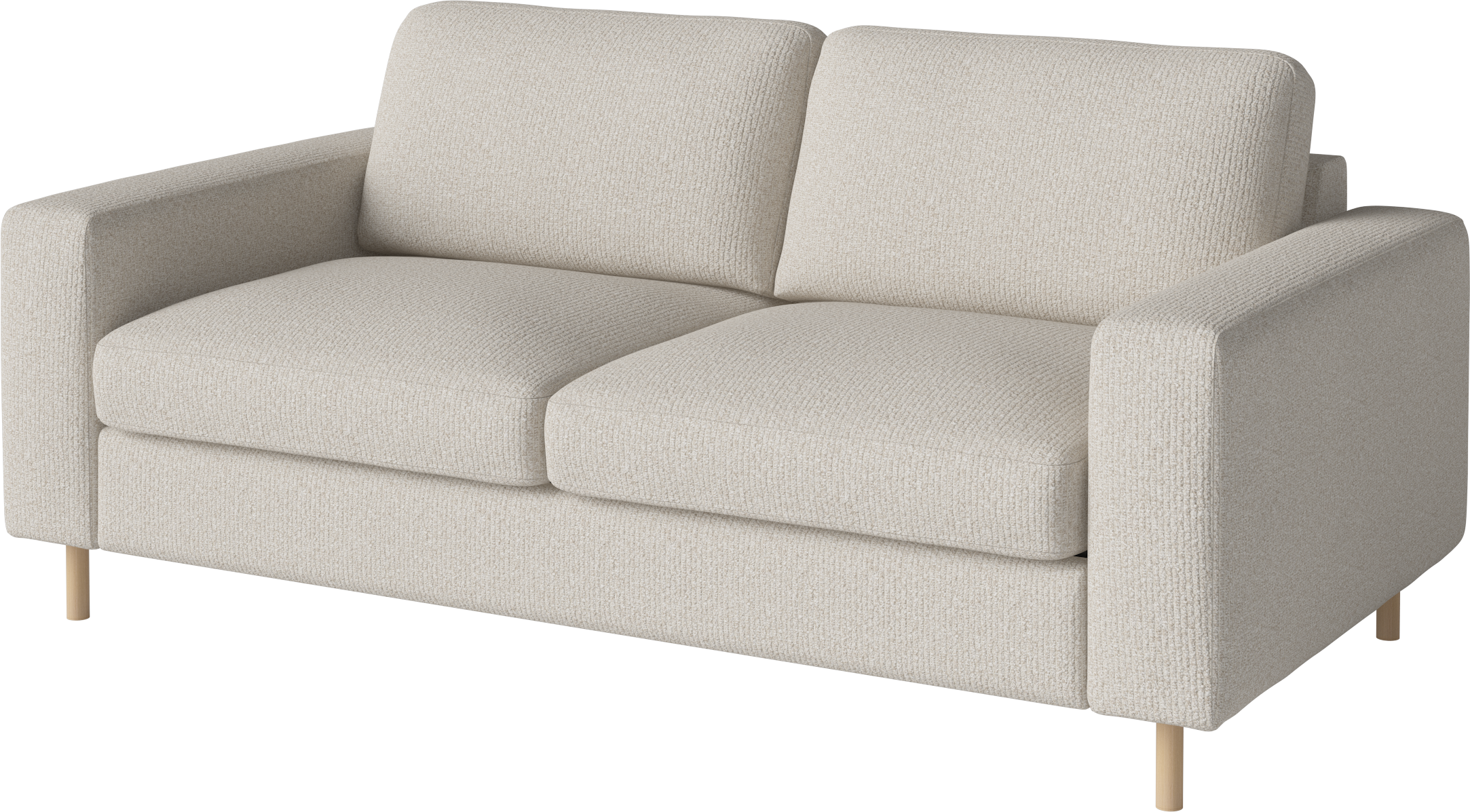 2.5-person sofa Scandinavia base of bleached oak wood