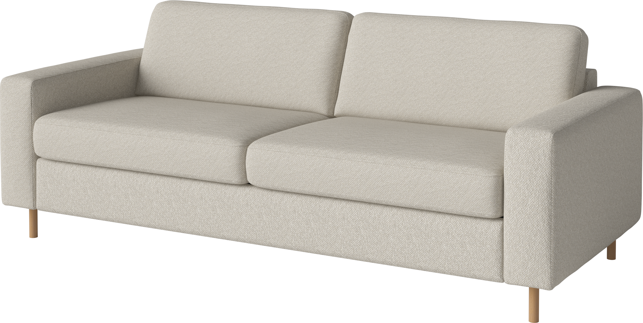 Rozkládací pohovka 3-osobová SCANDINAVIA s podstavou z dubového dřeva