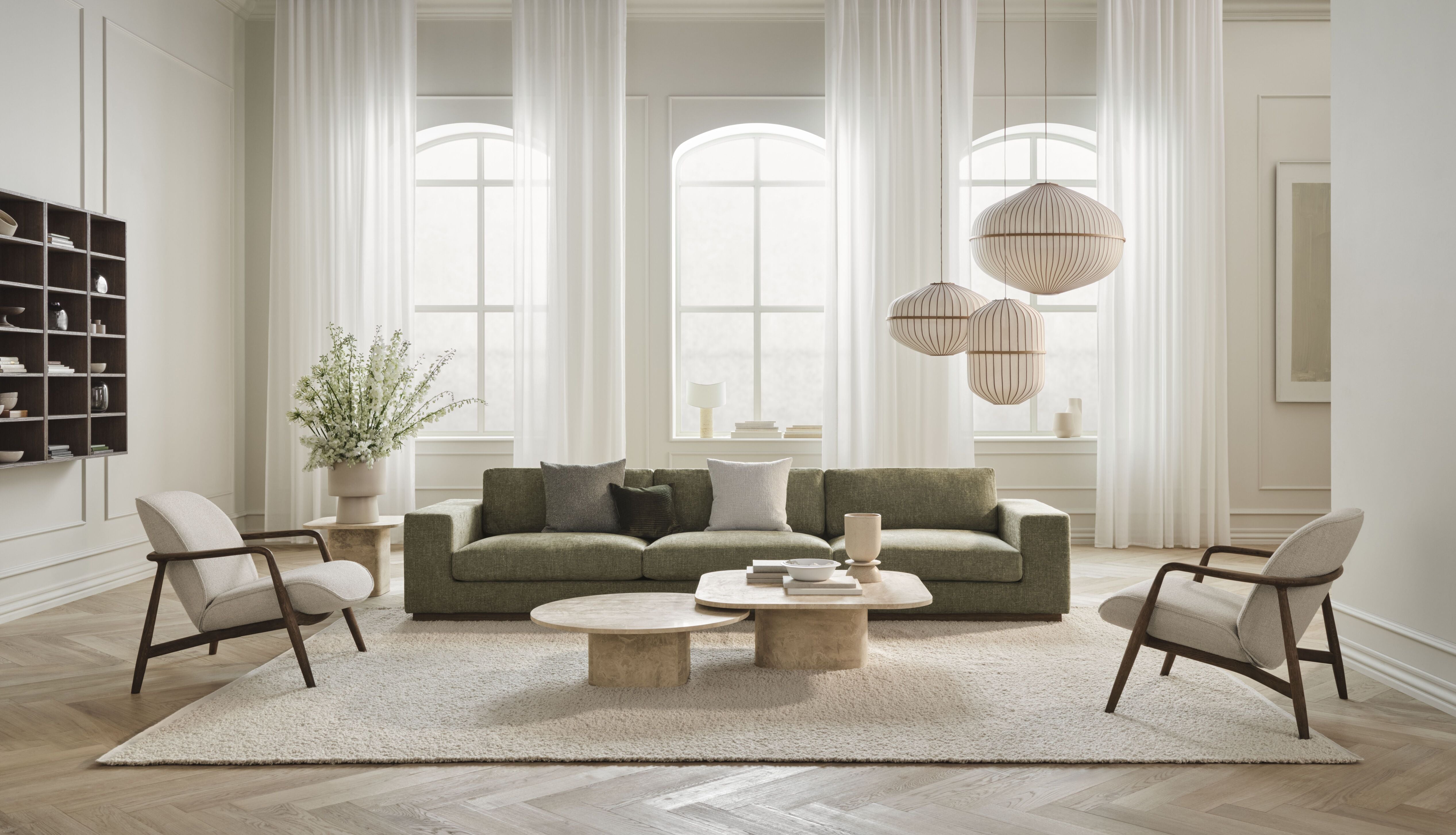 Závěsná lampa LUCÉN béžová