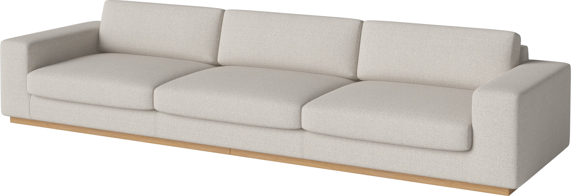 Sofa 5-person sepia base made of oak
