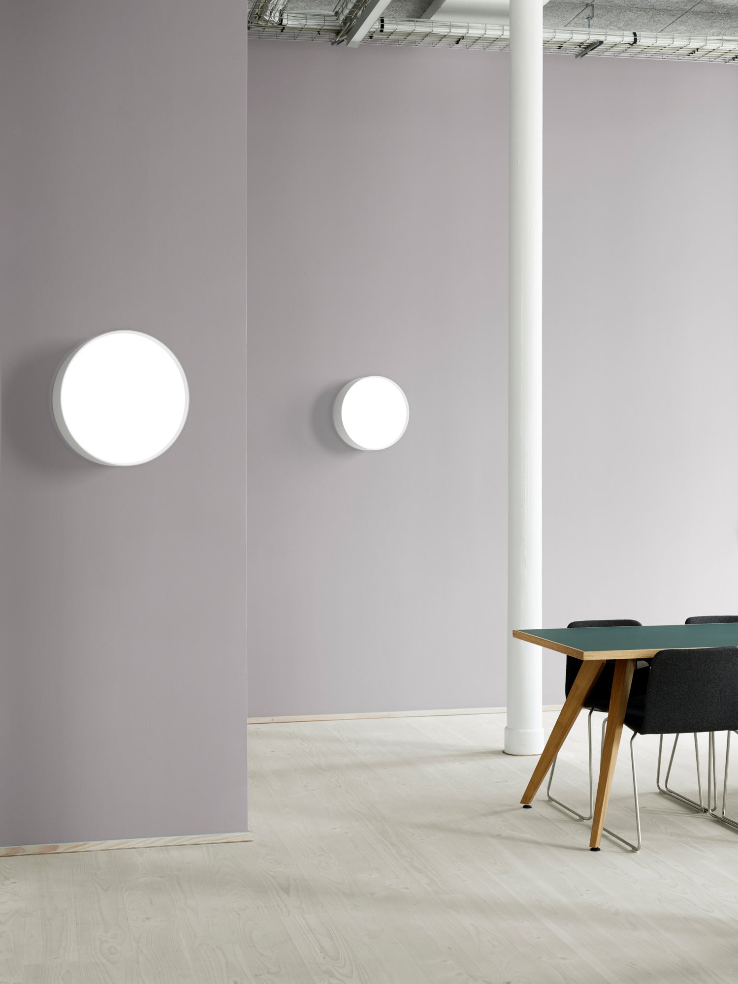 Lampa ścienna LP SLIM ROUND biały