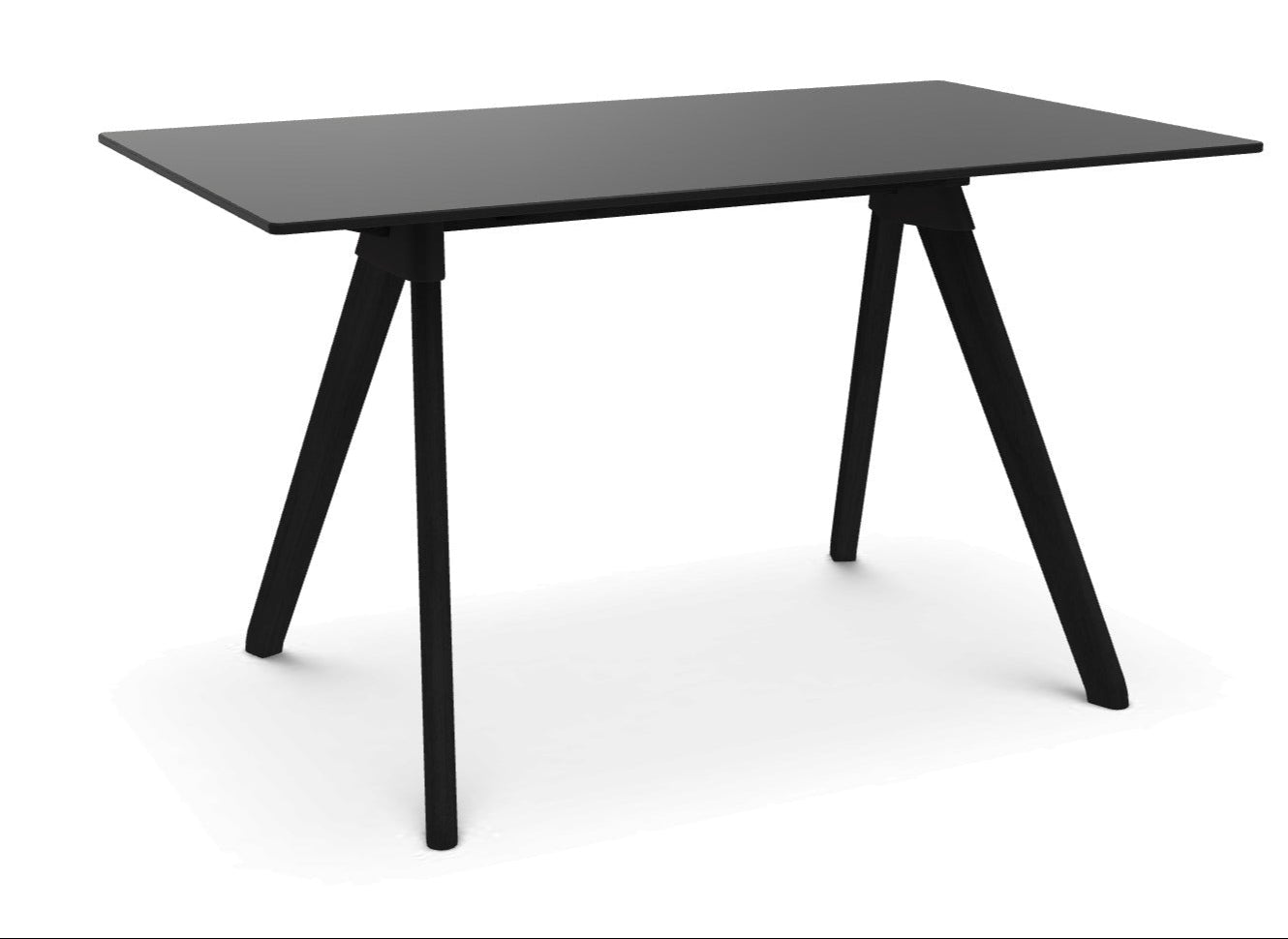 BUTCH Table - THE WILD BUNCH black top with a black beech base