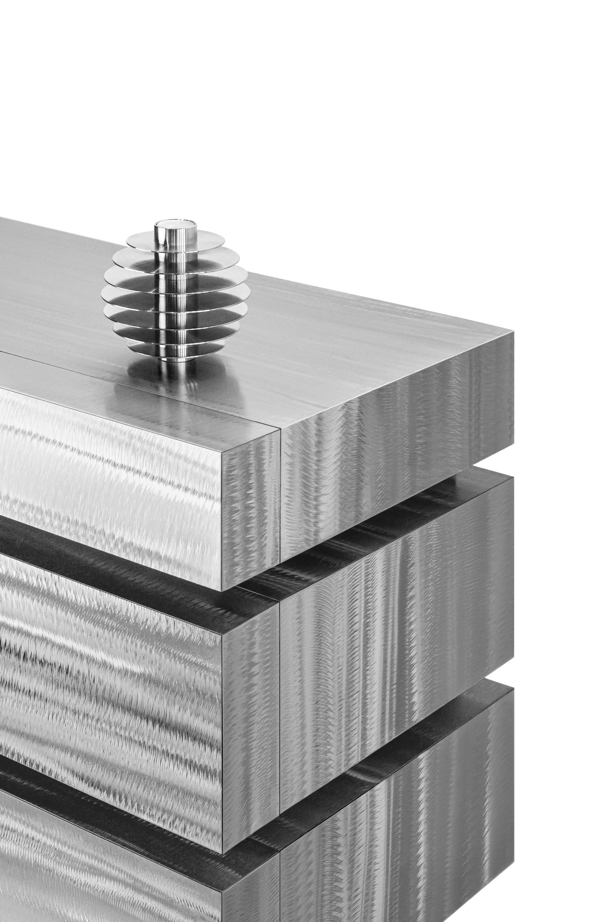 GERRIT CS1 Chest of Drawers - LIMITED EDITION steel with cobalt