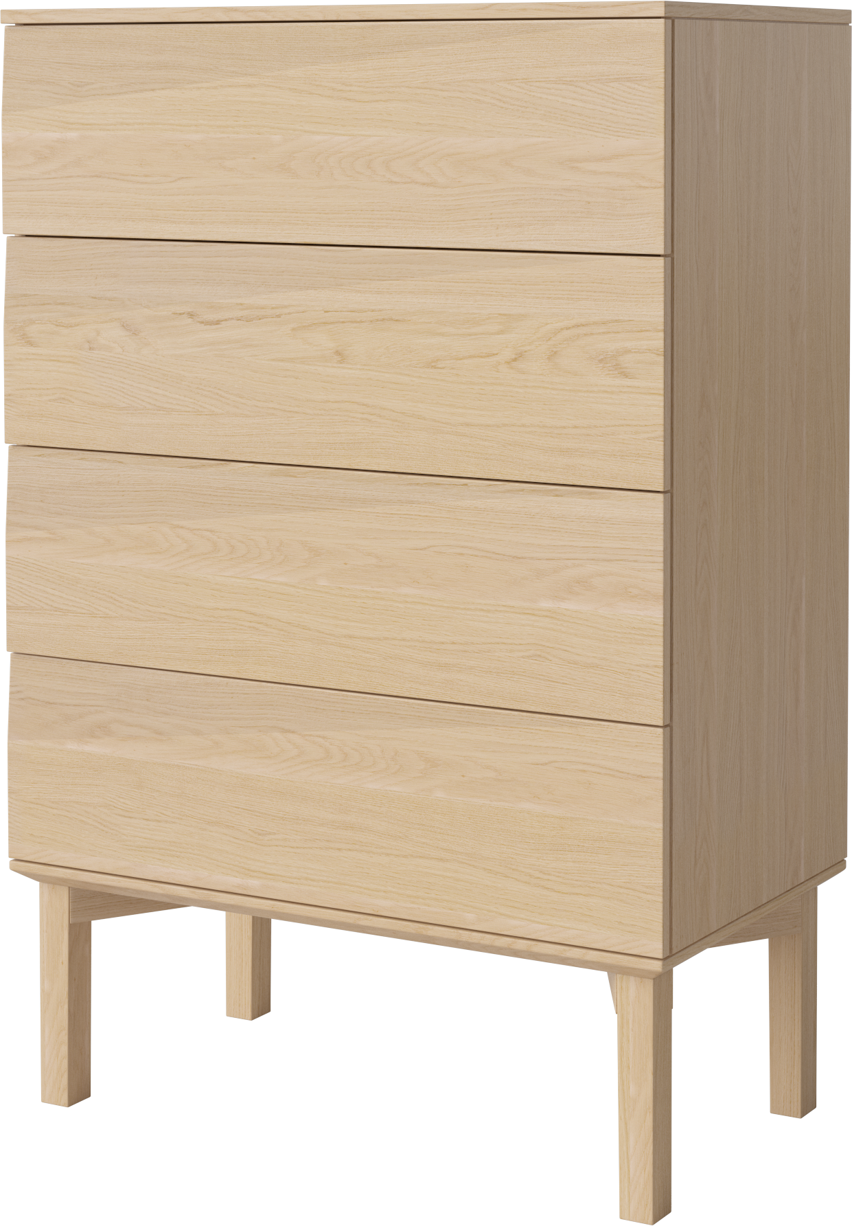 Komoda SILENT bělené dubové dřevo