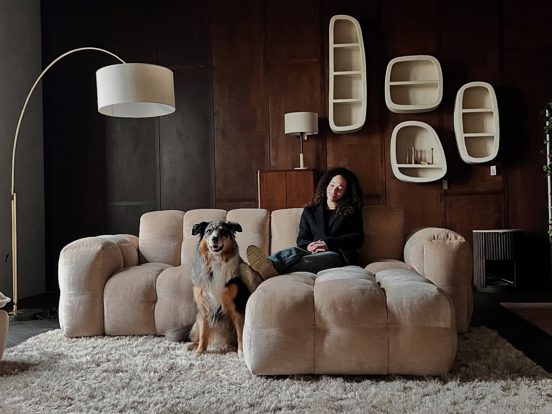 Pohovka pro 4,5 osoby HACKMAN béžový samet